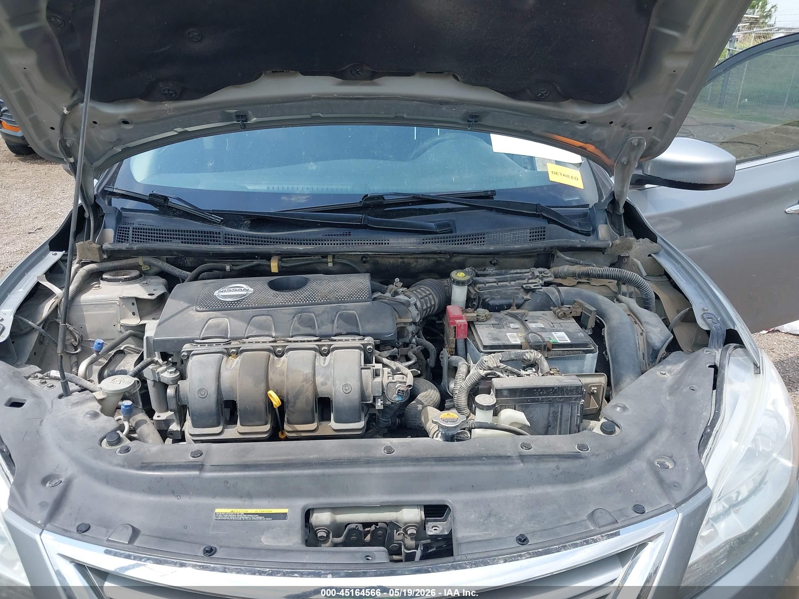 2014 Nissan Sentra Sv Серый vin: 3N1AB7AP4EY255205