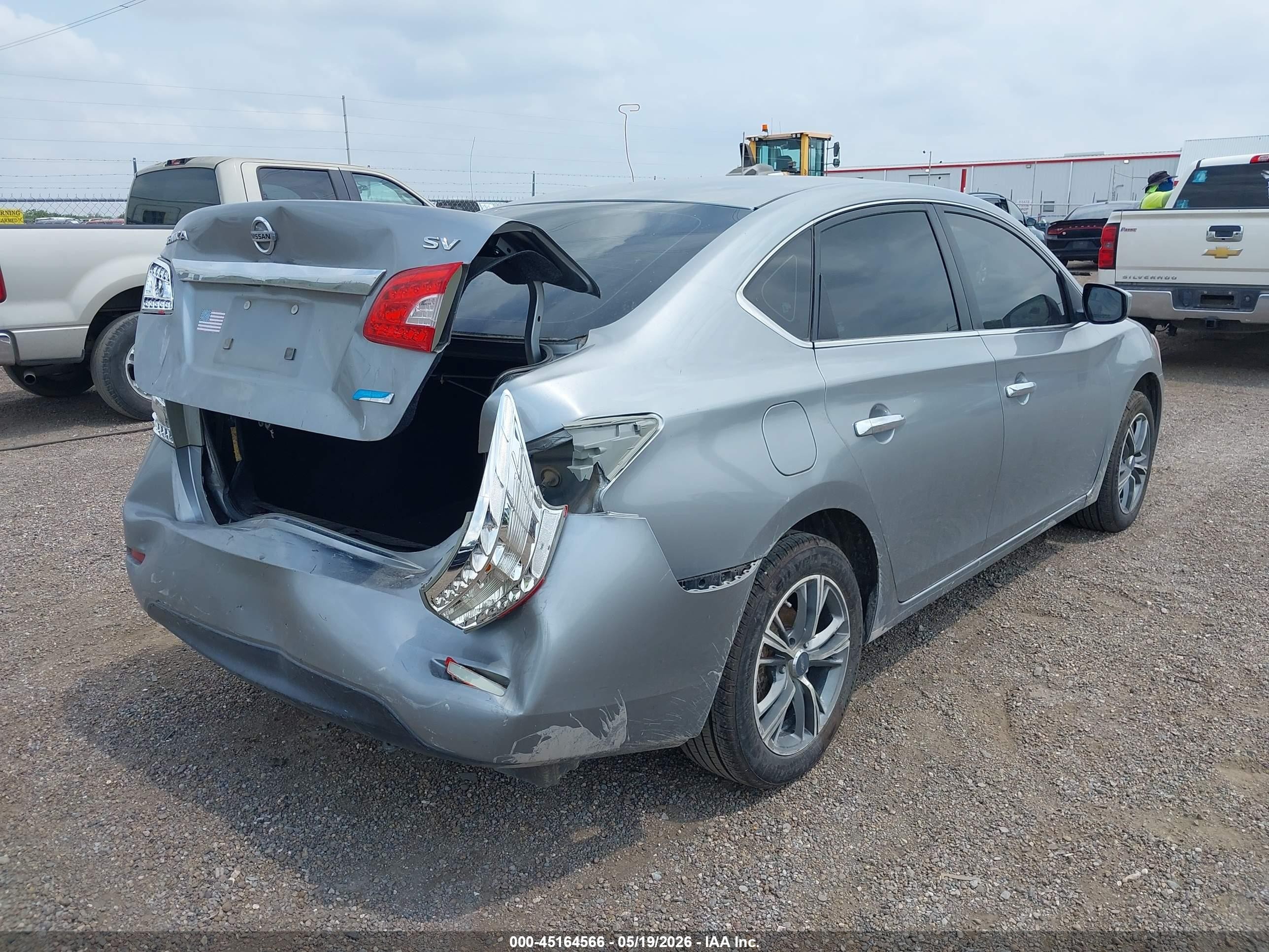 2014 Nissan Sentra Sv Серый vin: 3N1AB7AP4EY255205