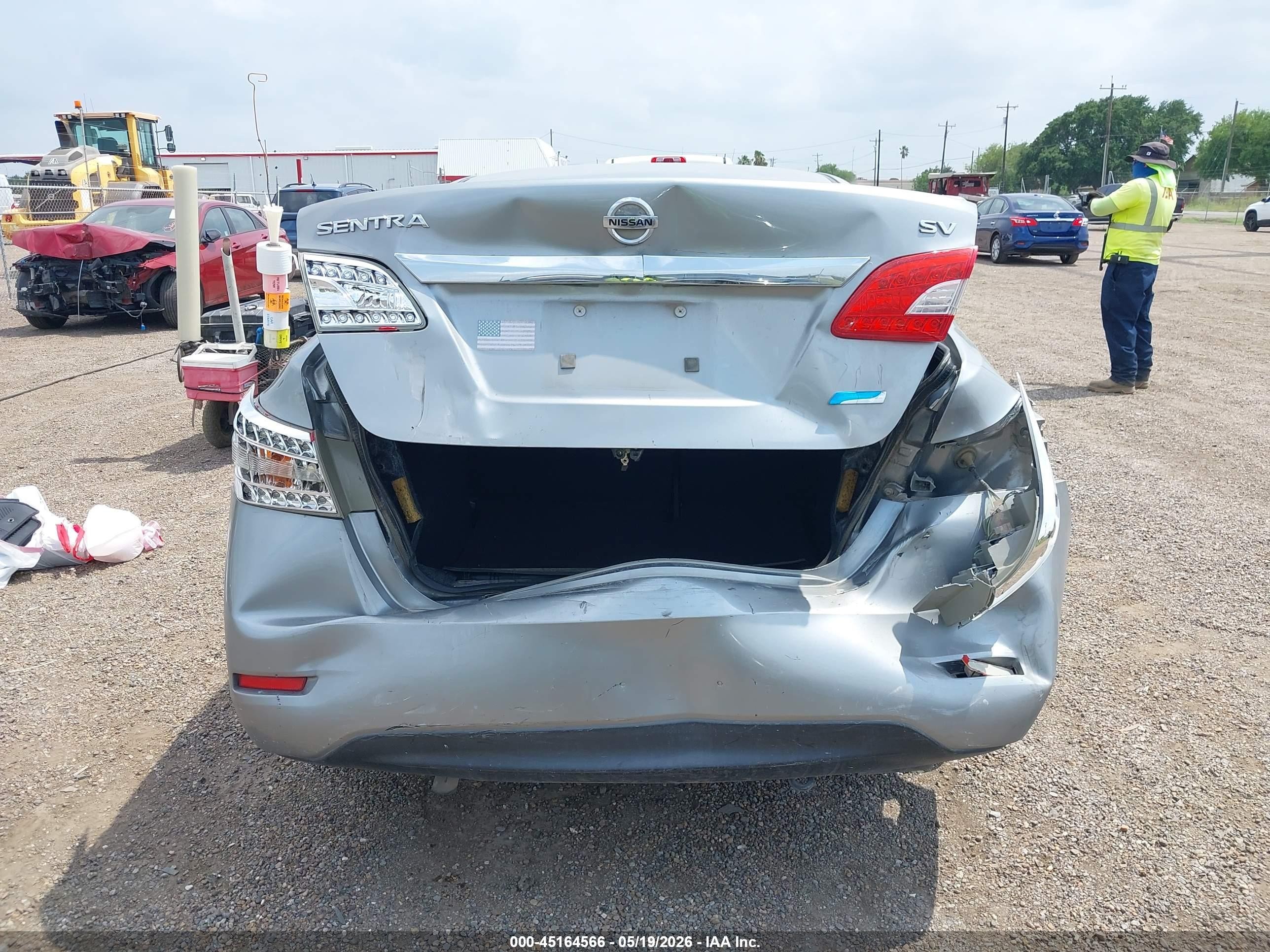 2014 Nissan Sentra Sv Серый vin: 3N1AB7AP4EY255205