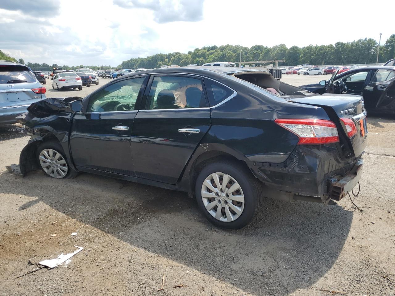 2014 Nissan Sentra S Black vin: 3N1AB7AP4EY256452