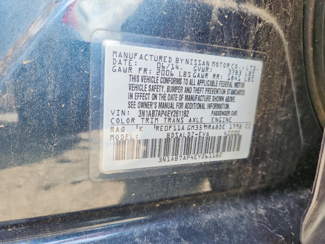 2014 Nissan Sentra Sv Gray vin: 3N1AB7AP4EY261182