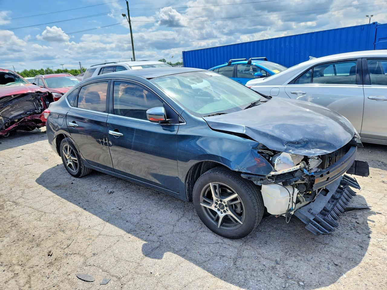 2014 Nissan Sentra Sv Gray vin: 3N1AB7AP4EY261182