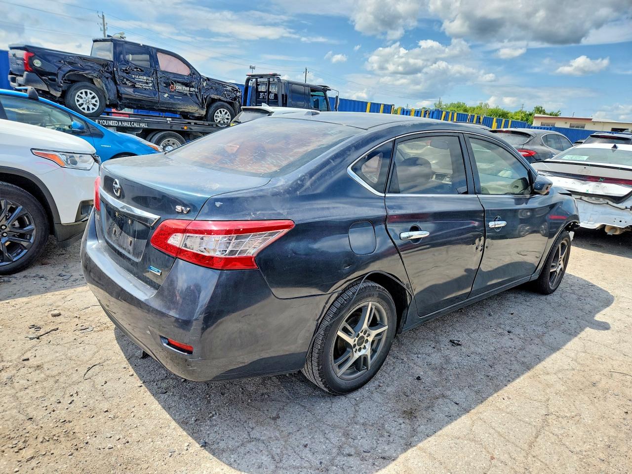 2014 Nissan Sentra Sv Gray vin: 3N1AB7AP4EY261182