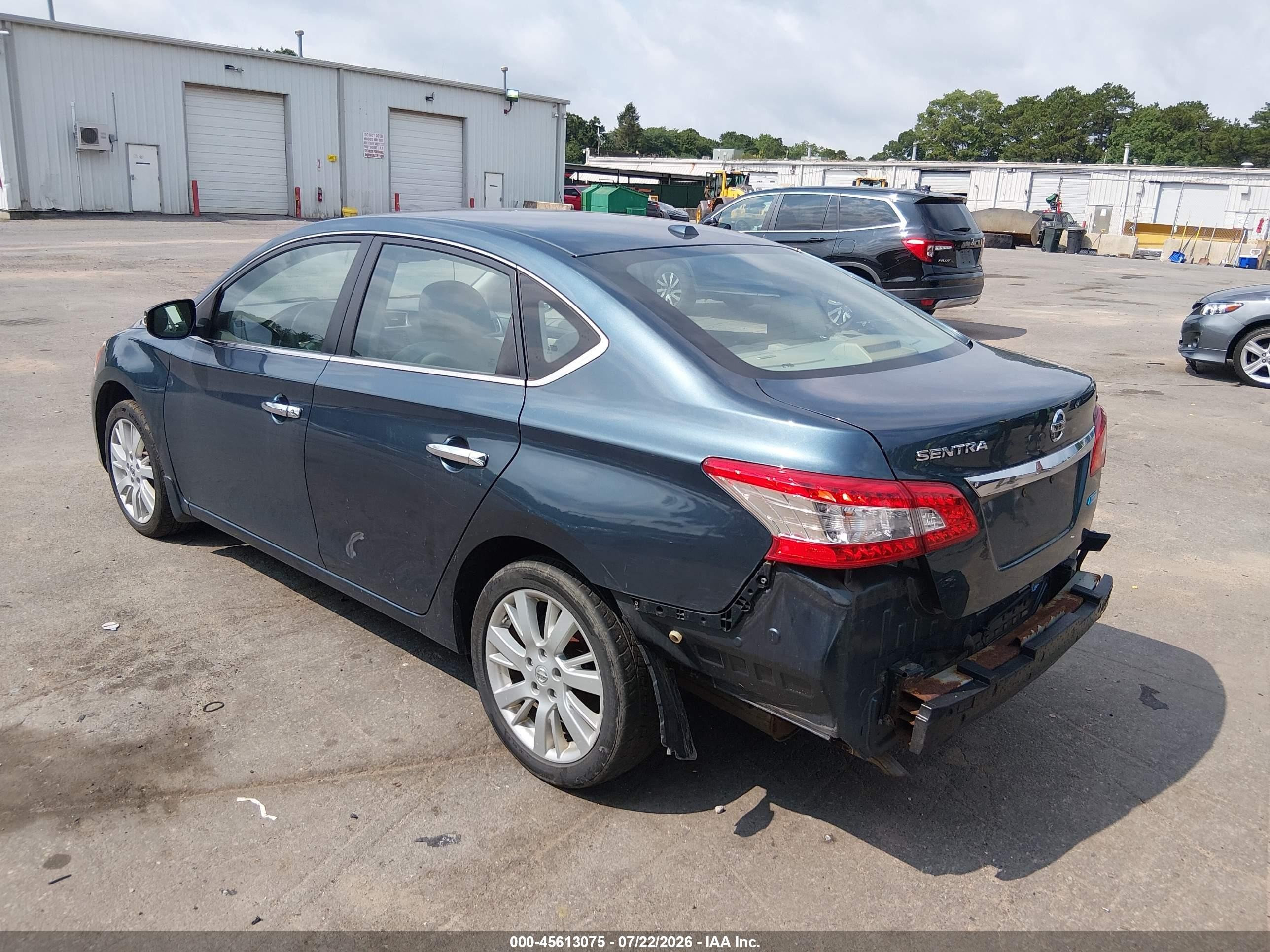 2014 Nissan Sentra Sl Blue vin: 3N1AB7AP4EY281710