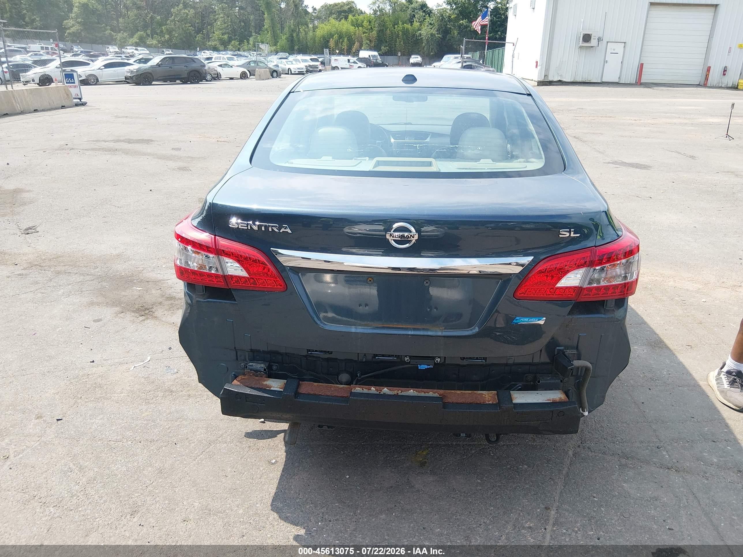 2014 Nissan Sentra Sl Blue vin: 3N1AB7AP4EY281710