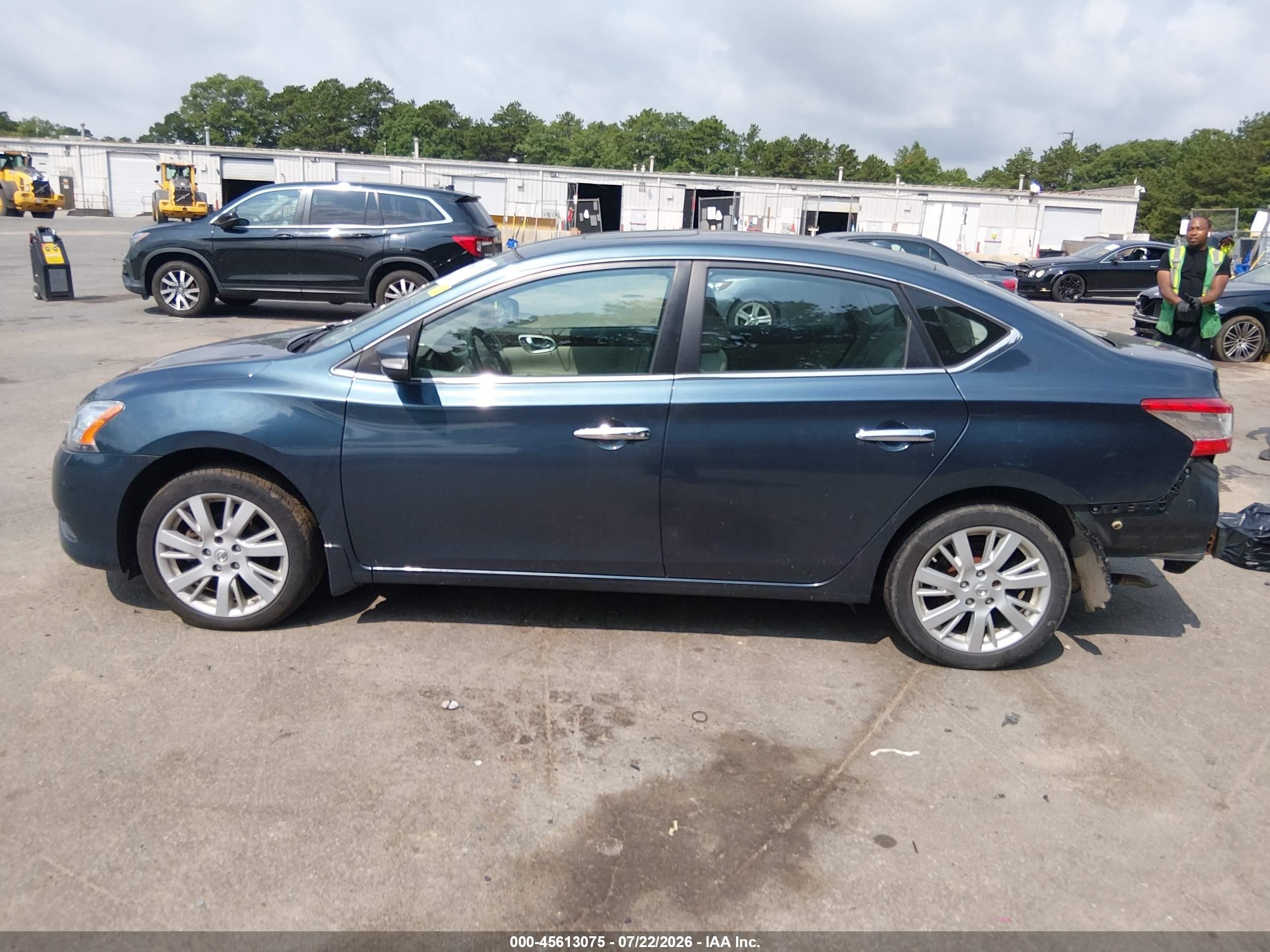 2014 Nissan Sentra Sl Blue vin: 3N1AB7AP4EY281710