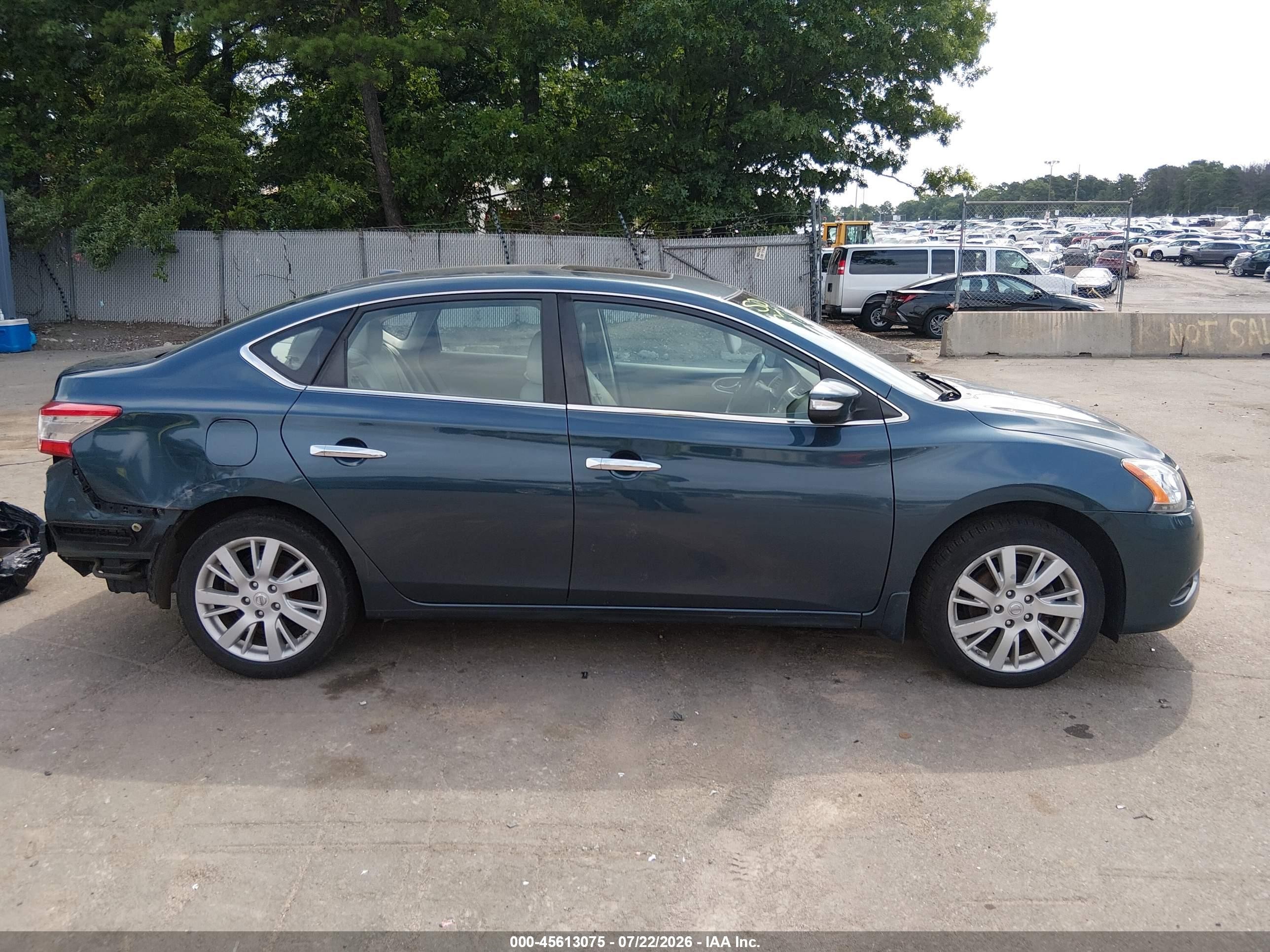 2014 Nissan Sentra Sl Blue vin: 3N1AB7AP4EY281710