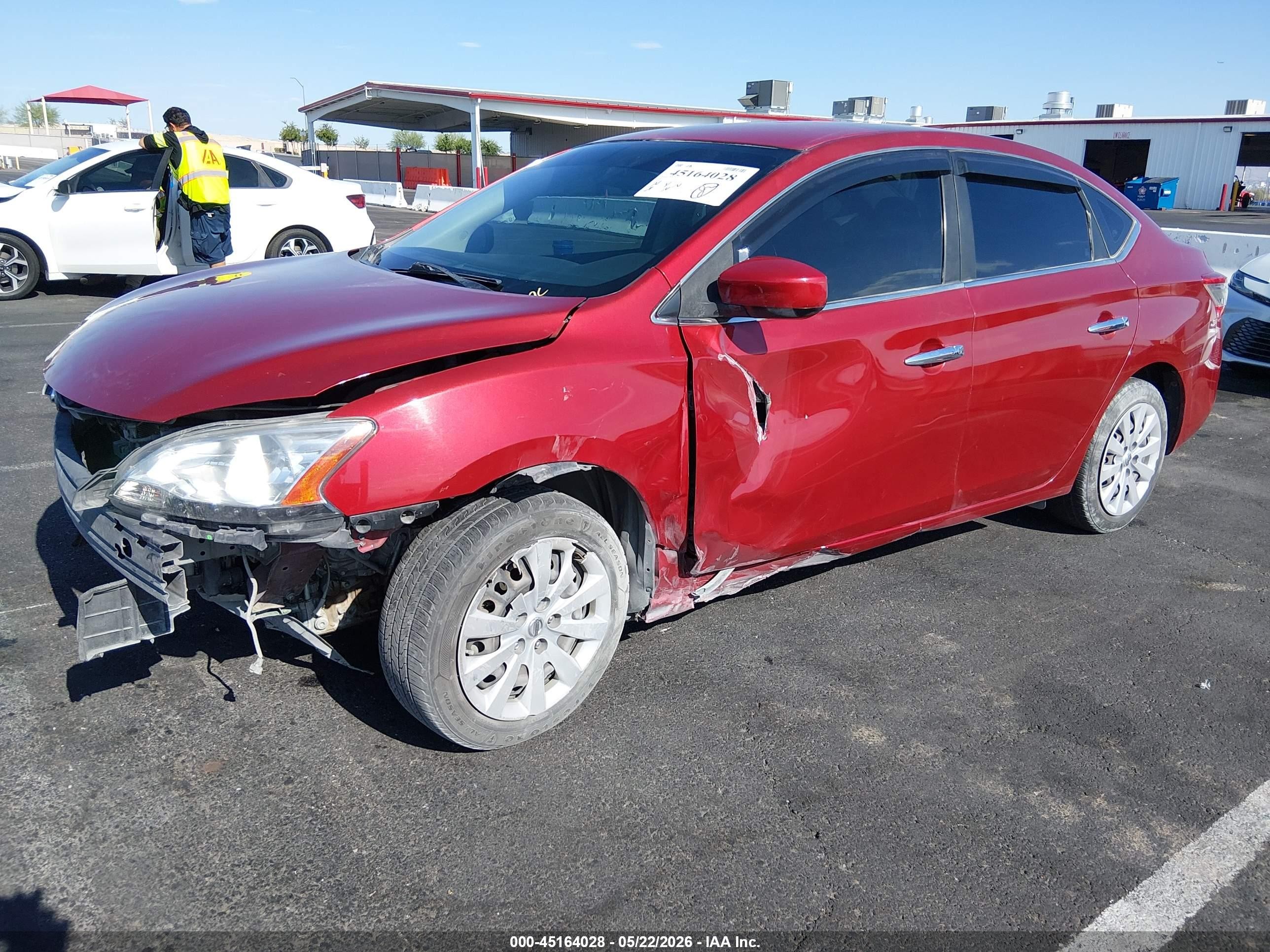2014 Nissan Sentra Sv Maroon vin: 3N1AB7AP4EY283764