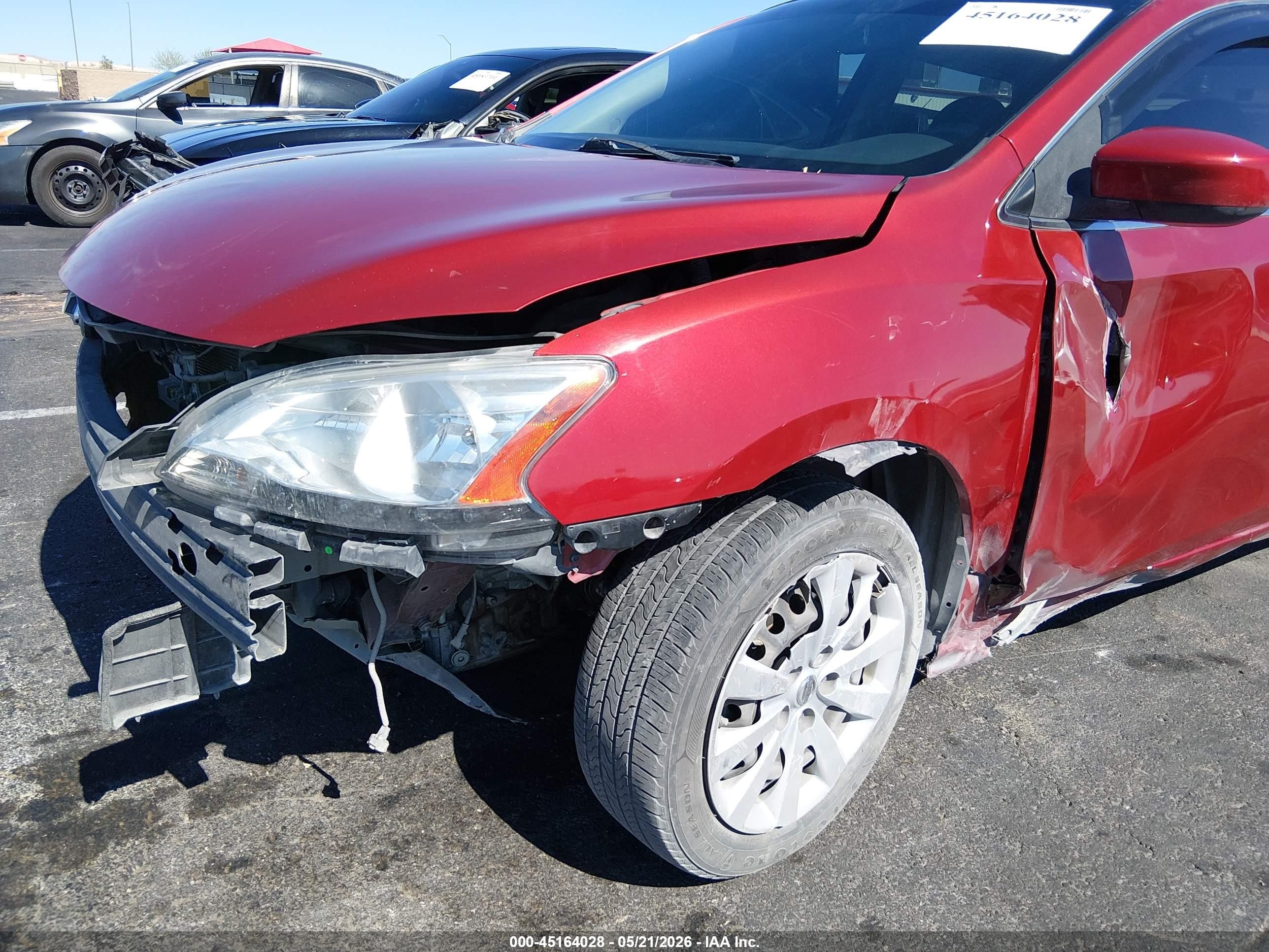 2014 Nissan Sentra Sv Maroon vin: 3N1AB7AP4EY283764