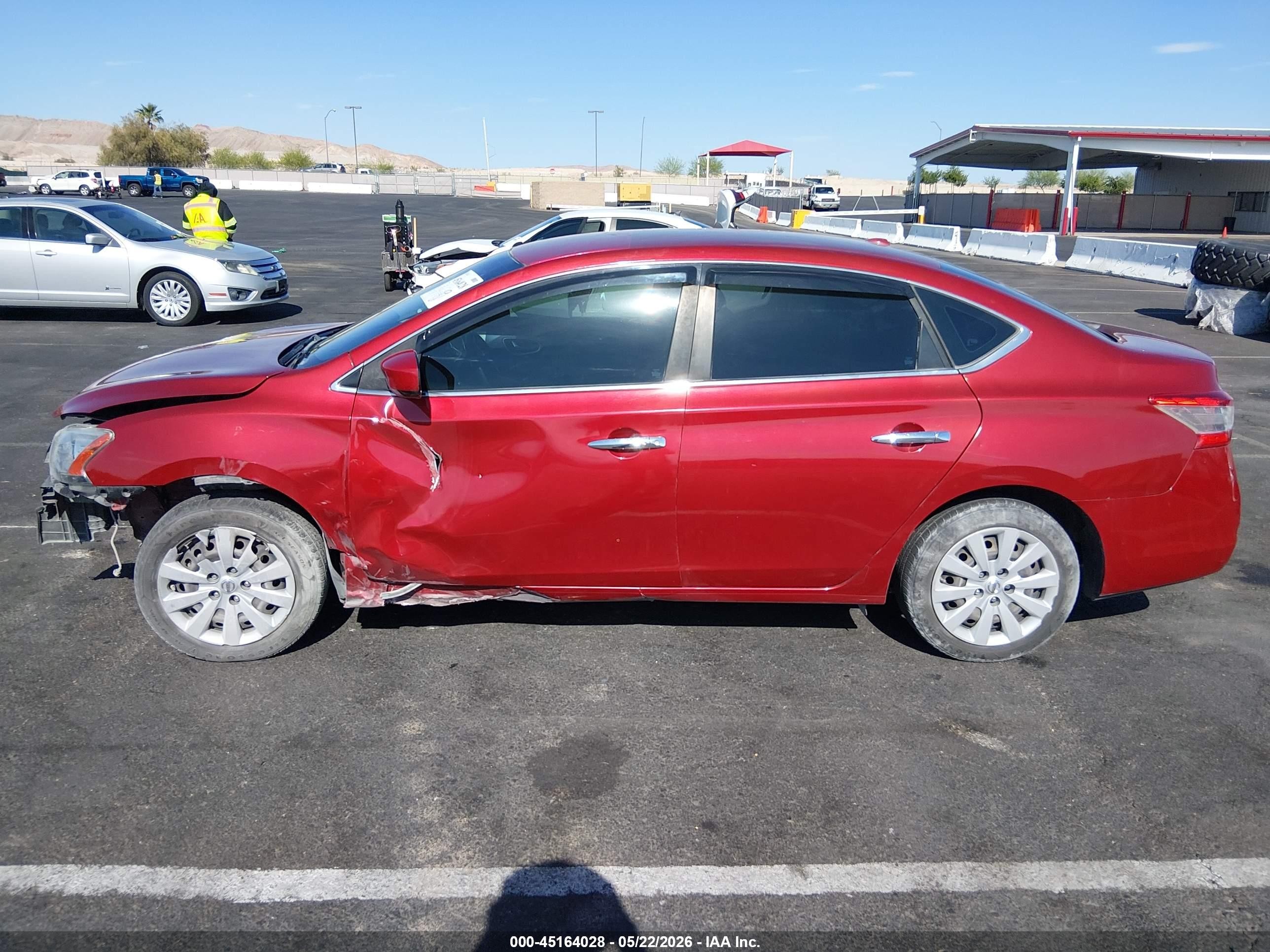 2014 Nissan Sentra Sv Maroon vin: 3N1AB7AP4EY283764