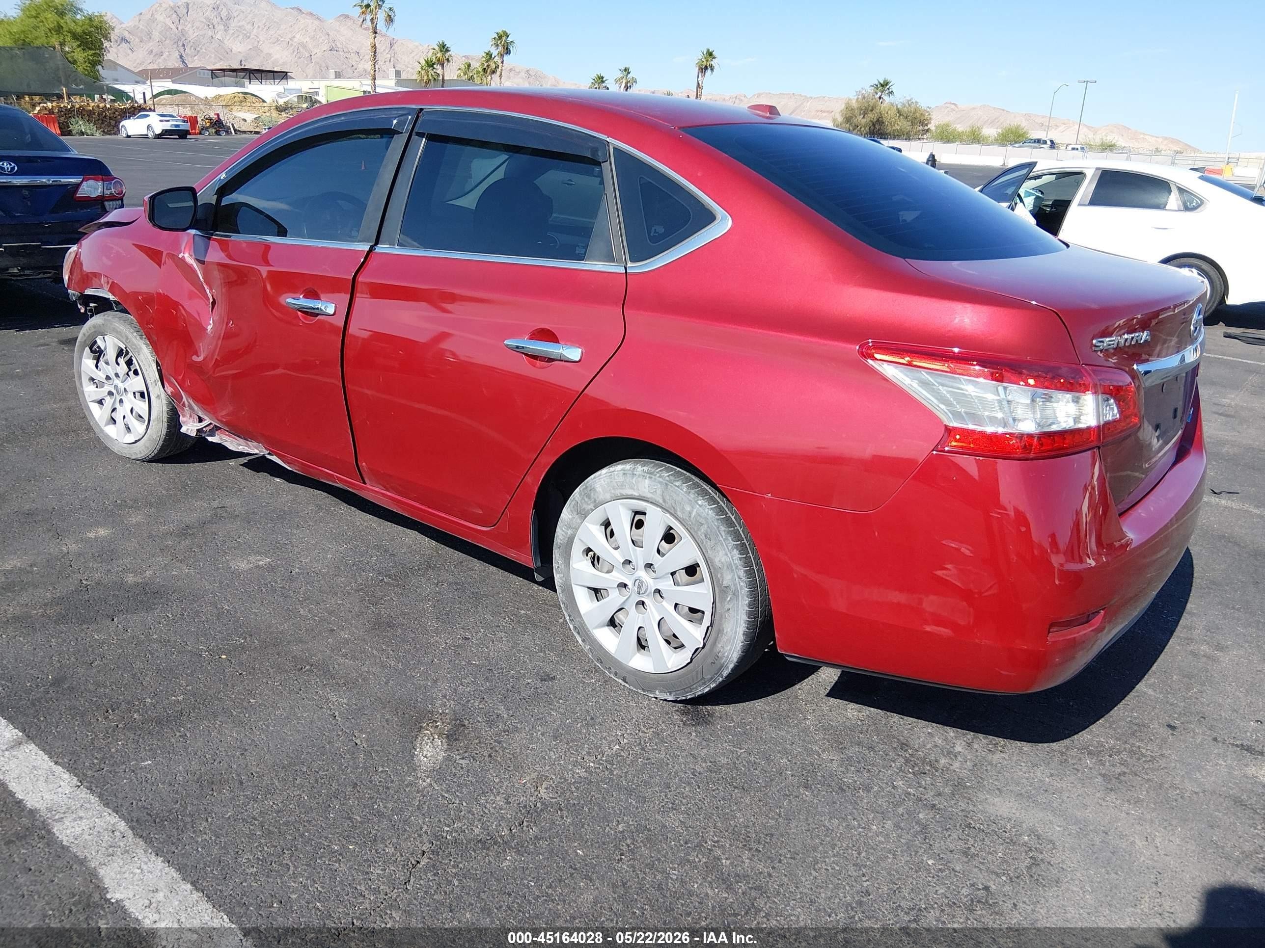 2014 Nissan Sentra Sv Maroon vin: 3N1AB7AP4EY283764