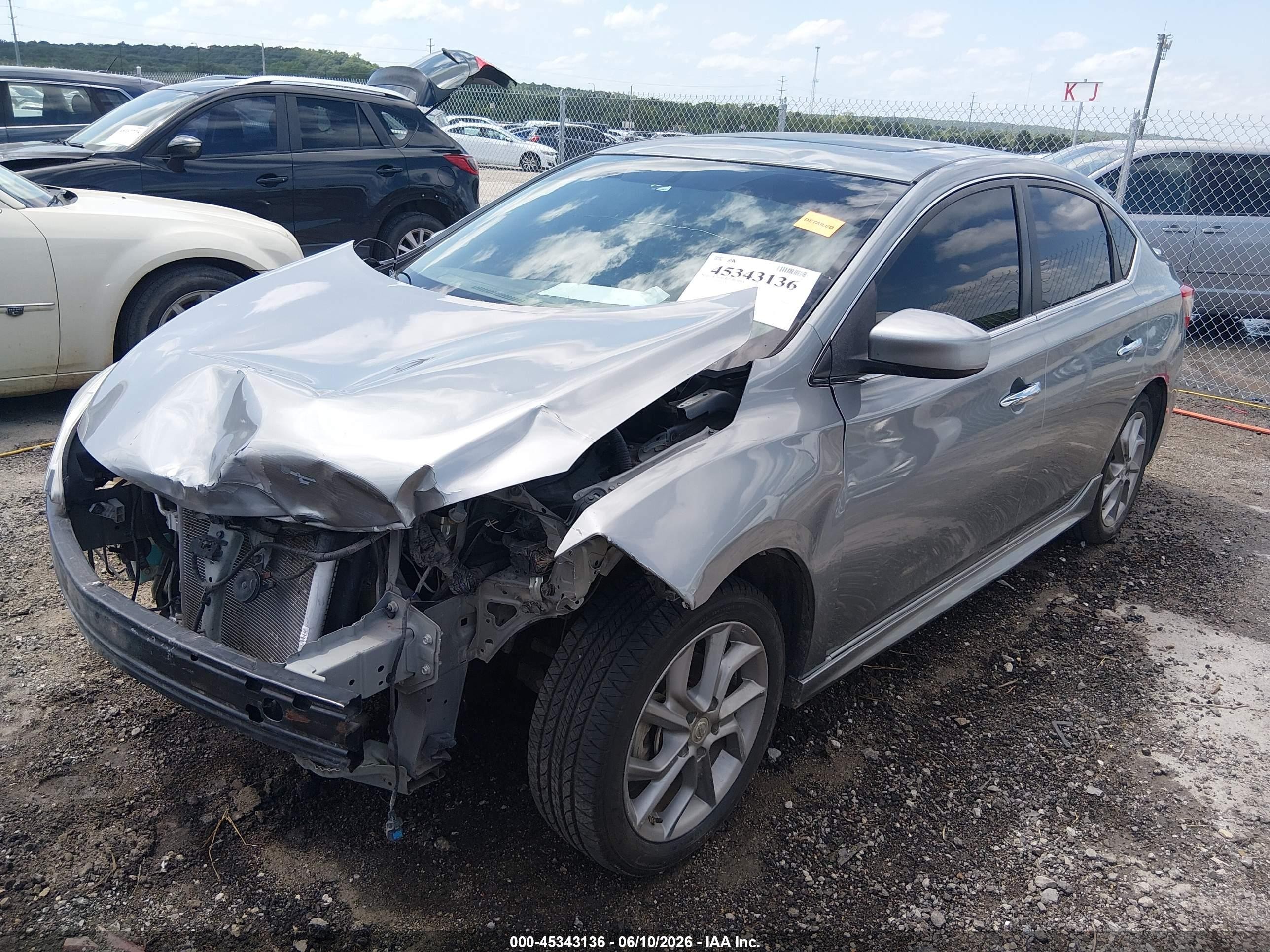 2014 Nissan Sentra Sr Gray vin: 3N1AB7AP4EY284414