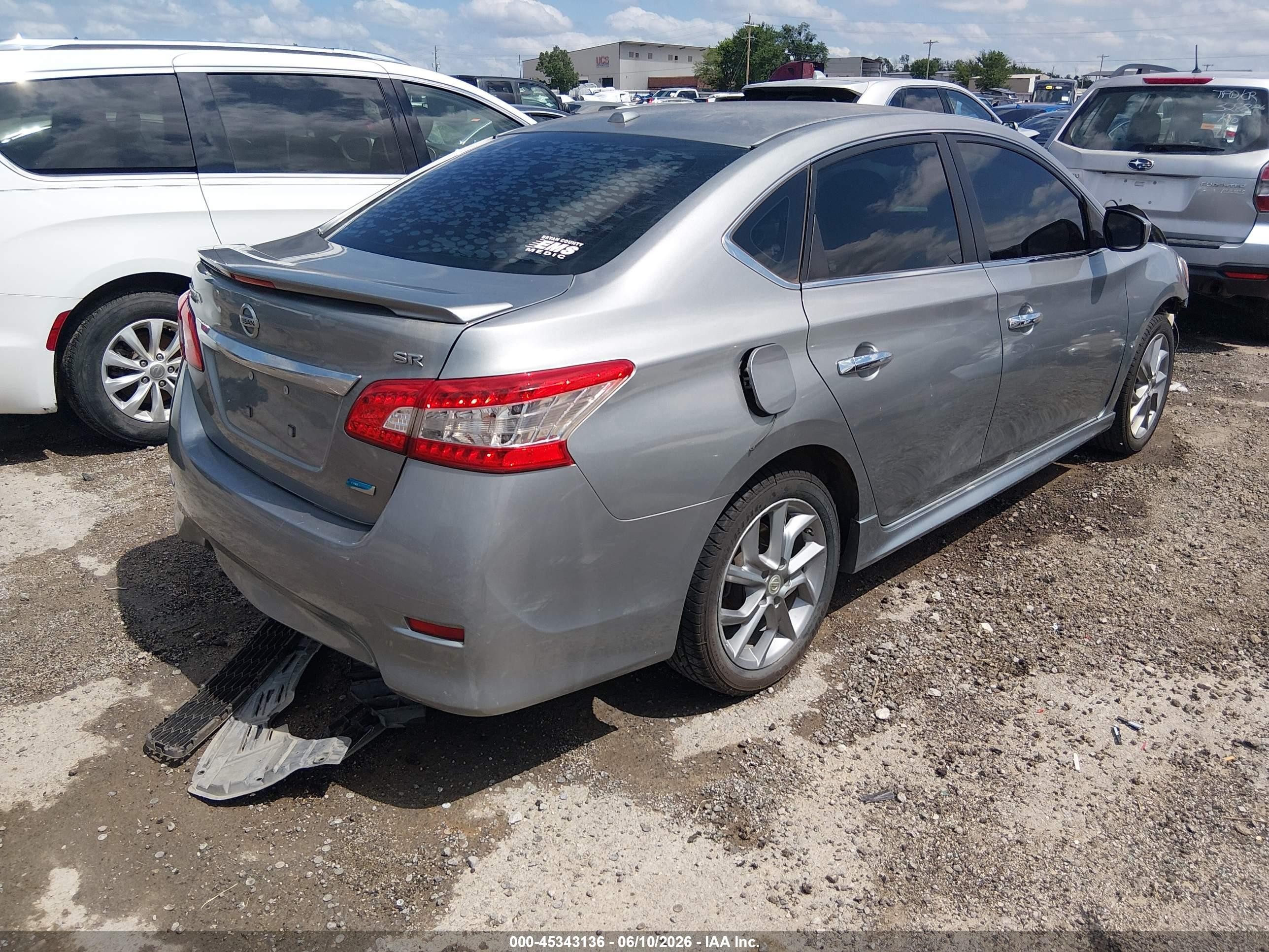 2014 Nissan Sentra Sr Gray vin: 3N1AB7AP4EY284414