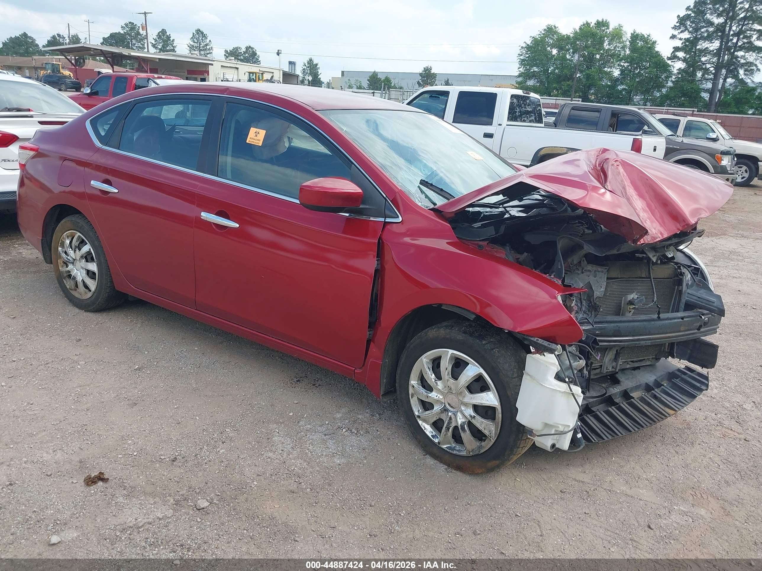 2014 Nissan Sentra Sv Red vin: 3N1AB7AP4EY296093