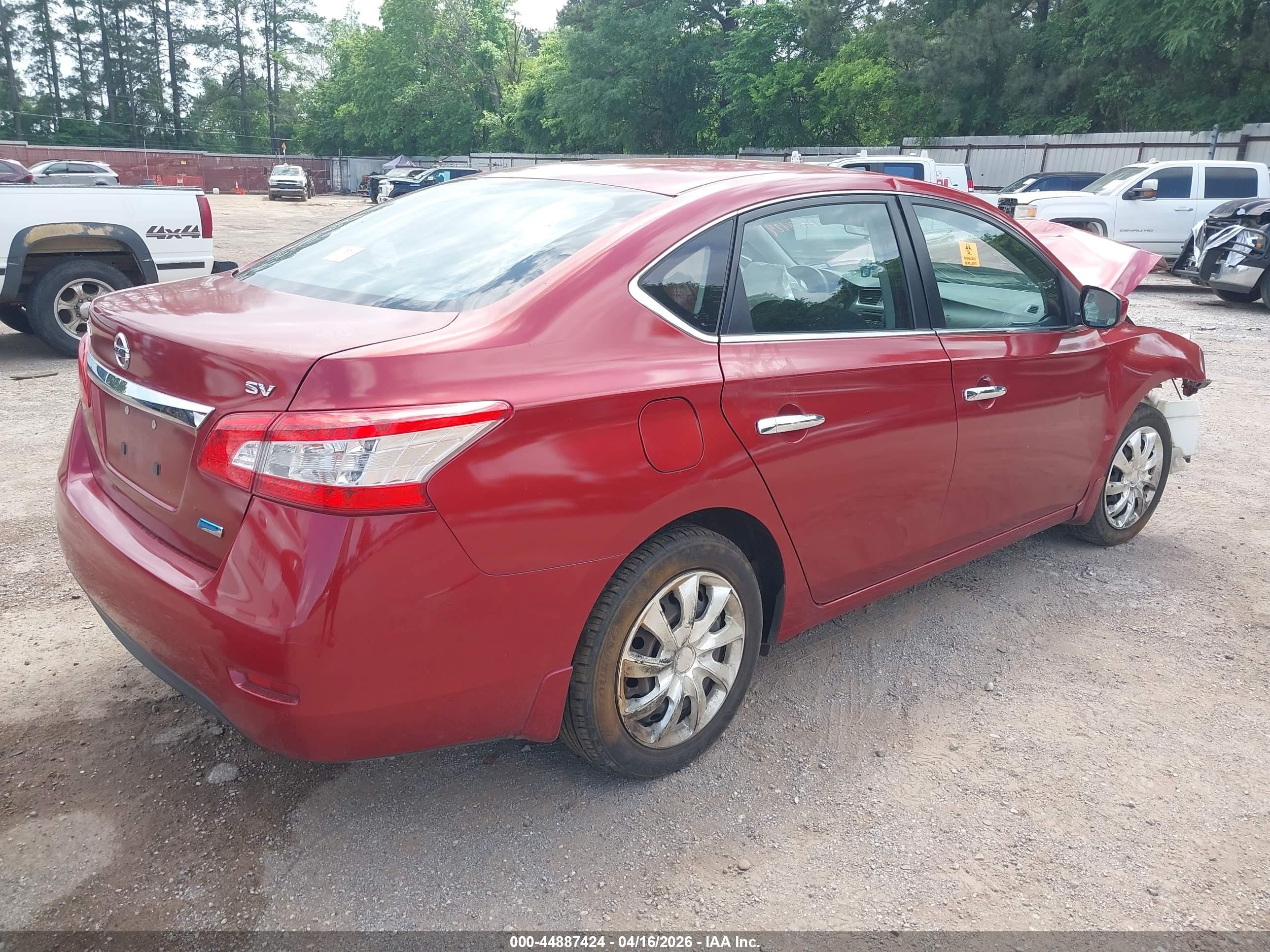 2014 Nissan Sentra Sv Red vin: 3N1AB7AP4EY296093