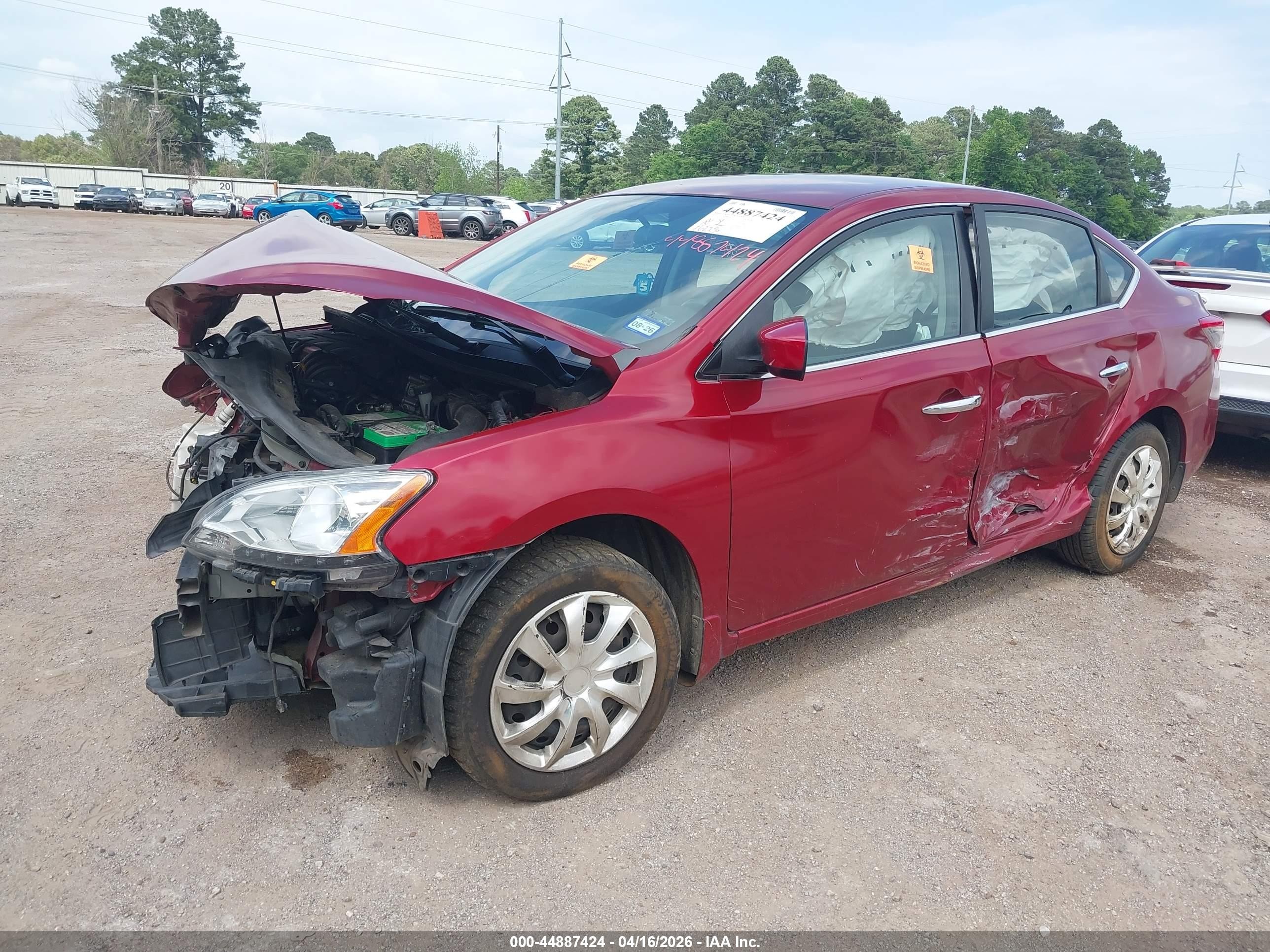 2014 Nissan Sentra Sv Red vin: 3N1AB7AP4EY296093