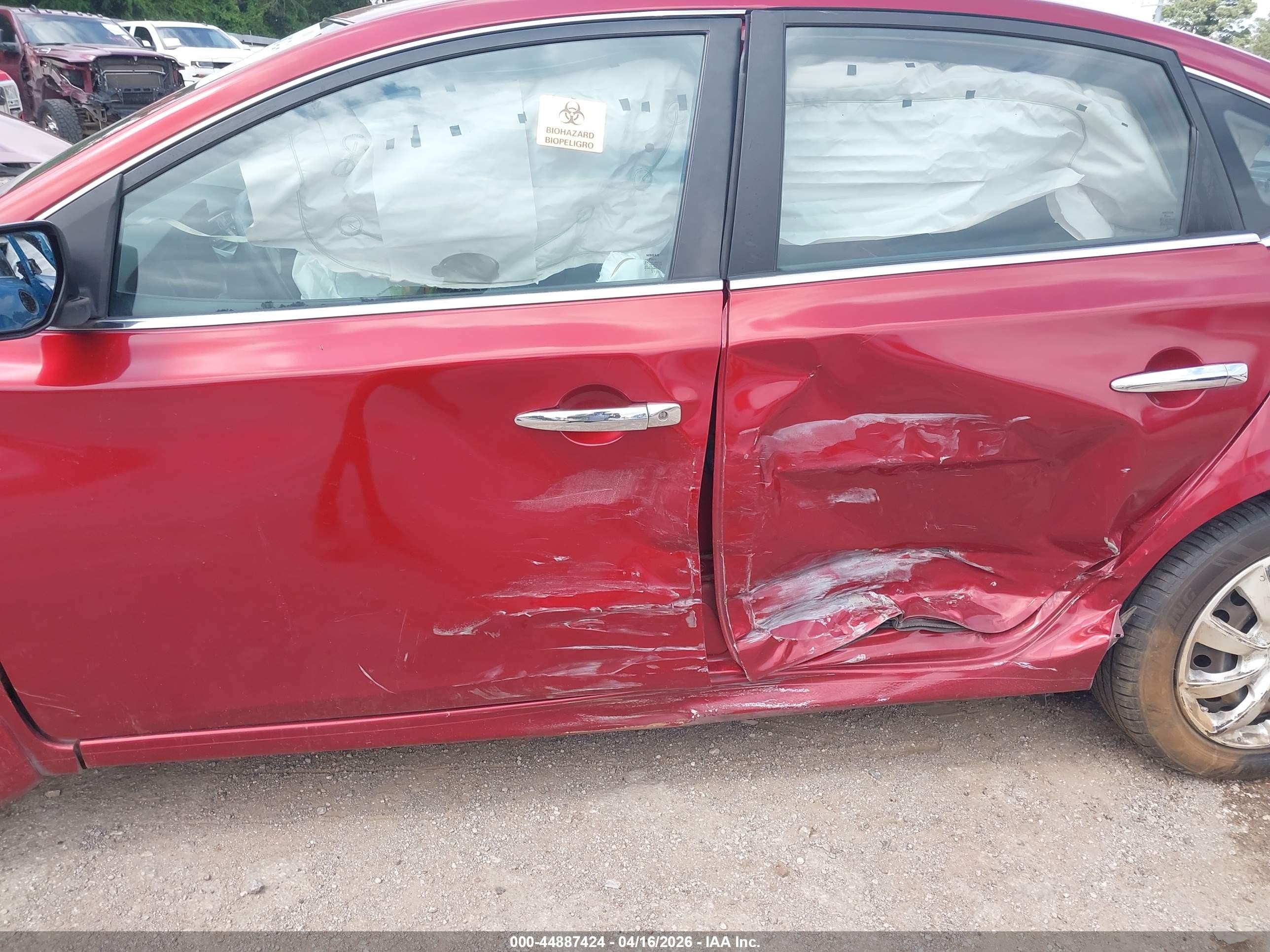 2014 Nissan Sentra Sv Red vin: 3N1AB7AP4EY296093