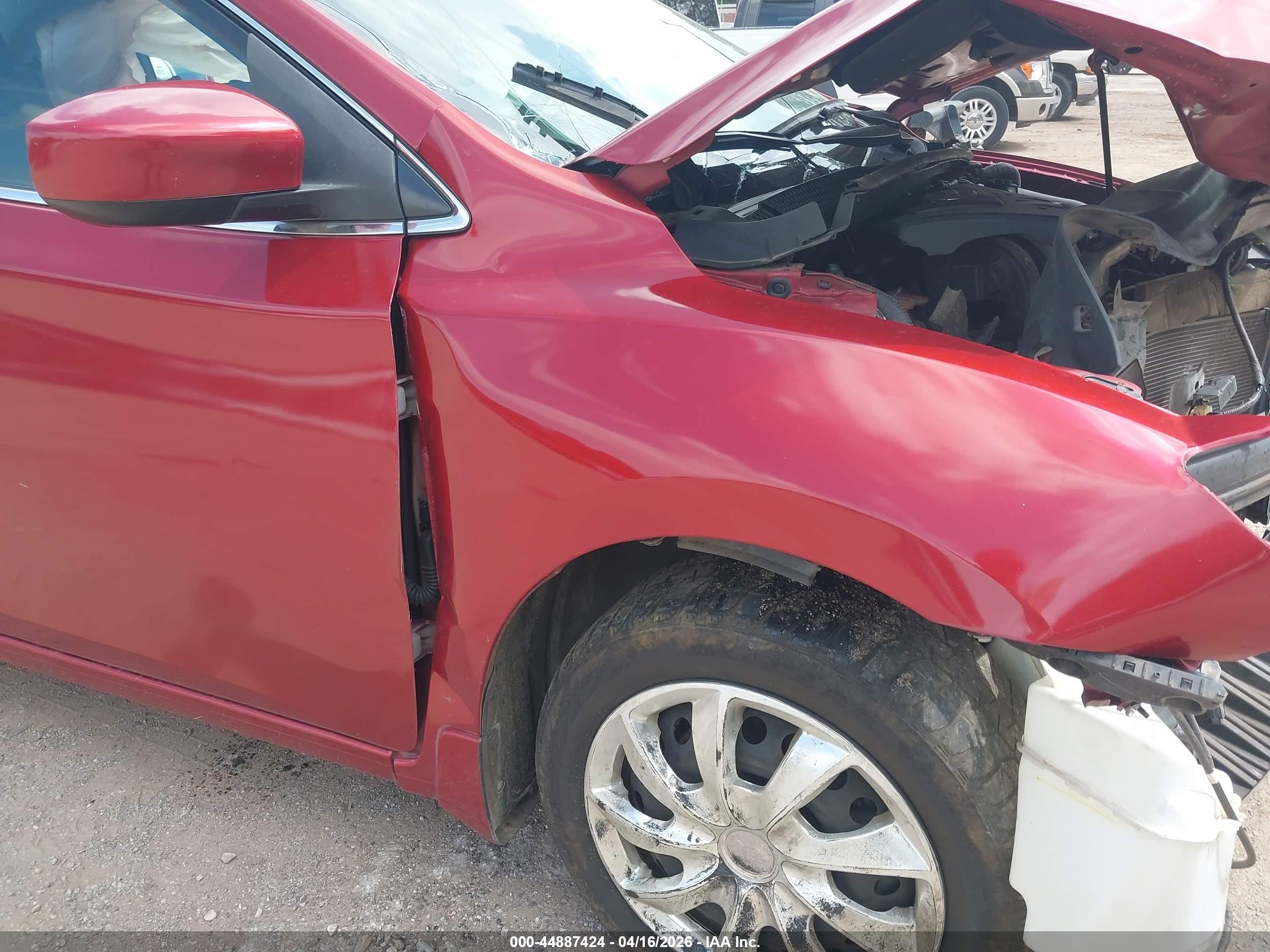 2014 Nissan Sentra Sv Red vin: 3N1AB7AP4EY296093