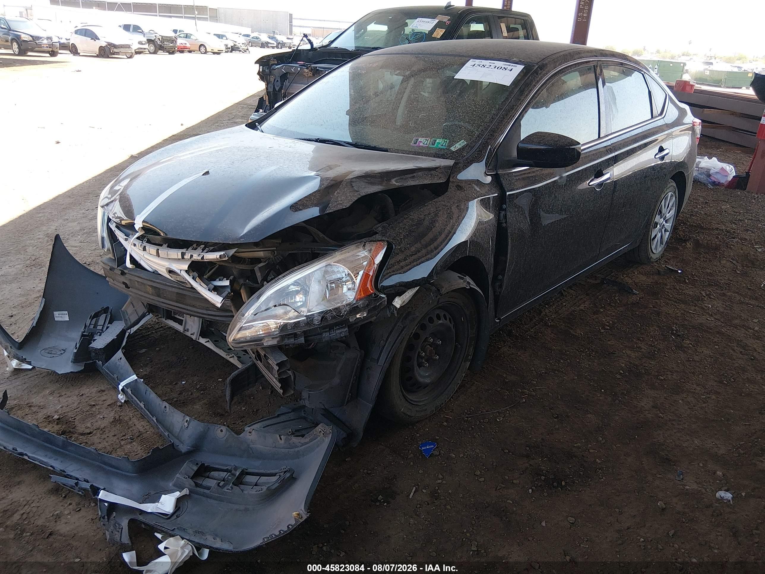 2014 Nissan Sentra Sv Black vin: 3N1AB7AP4EY303091