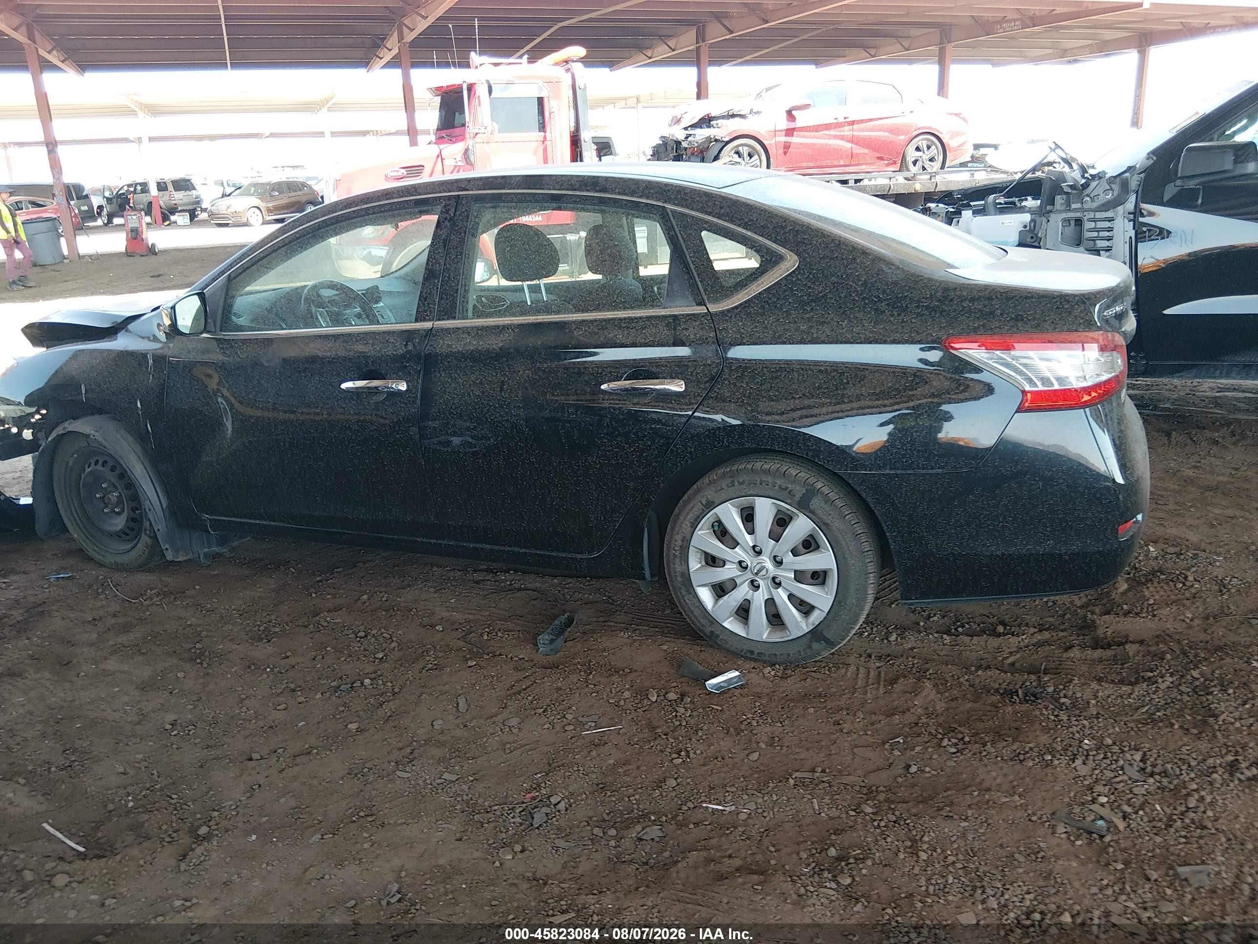 2014 Nissan Sentra Sv Black vin: 3N1AB7AP4EY303091