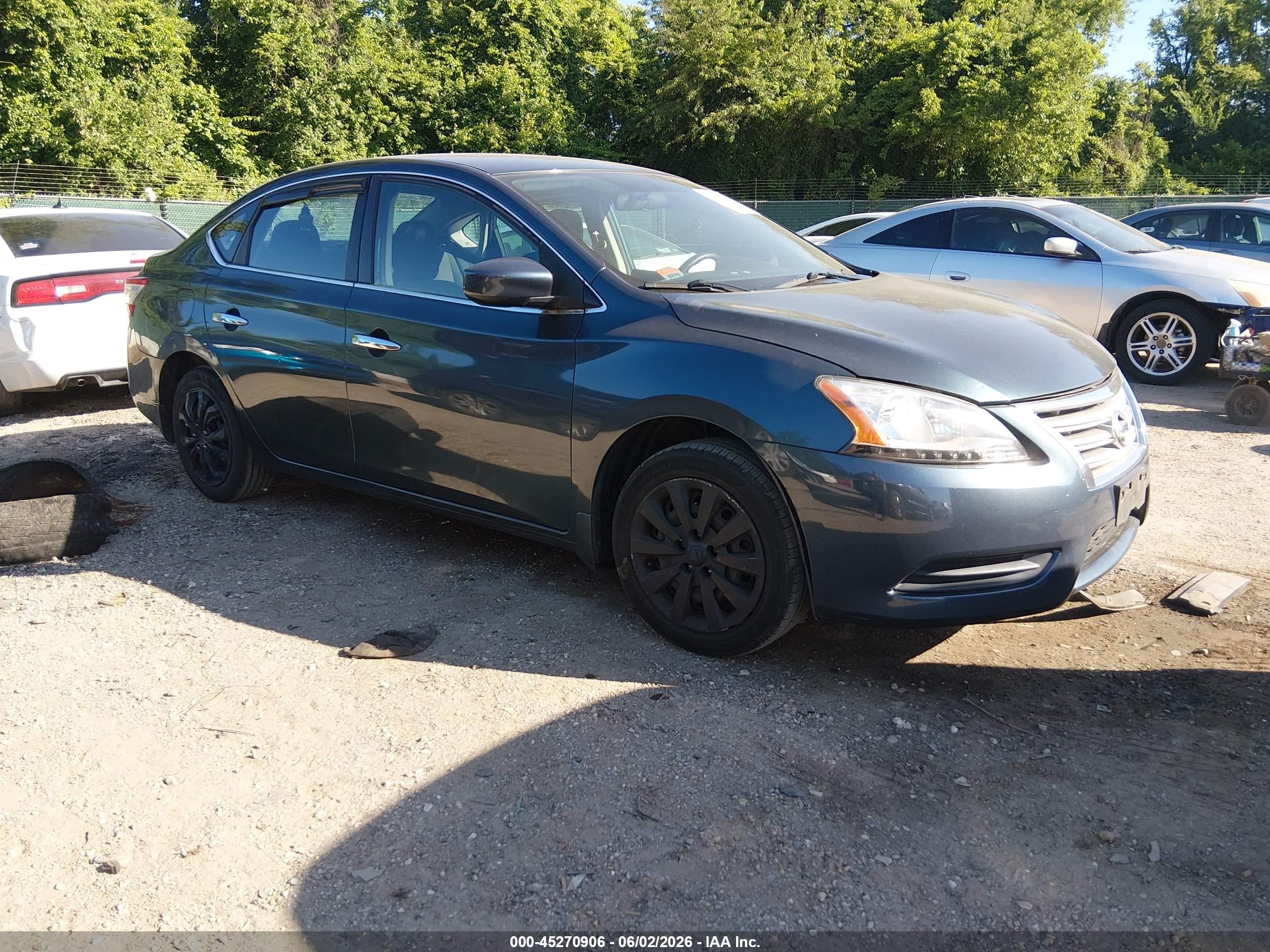 2014 Nissan Sentra Sv Blue vin: 3N1AB7AP4EY317413