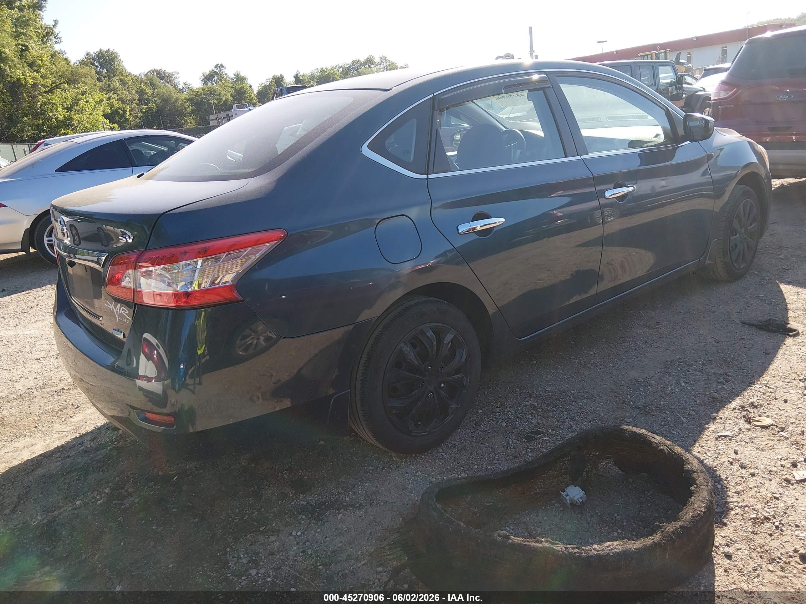 2014 Nissan Sentra Sv Blue vin: 3N1AB7AP4EY317413