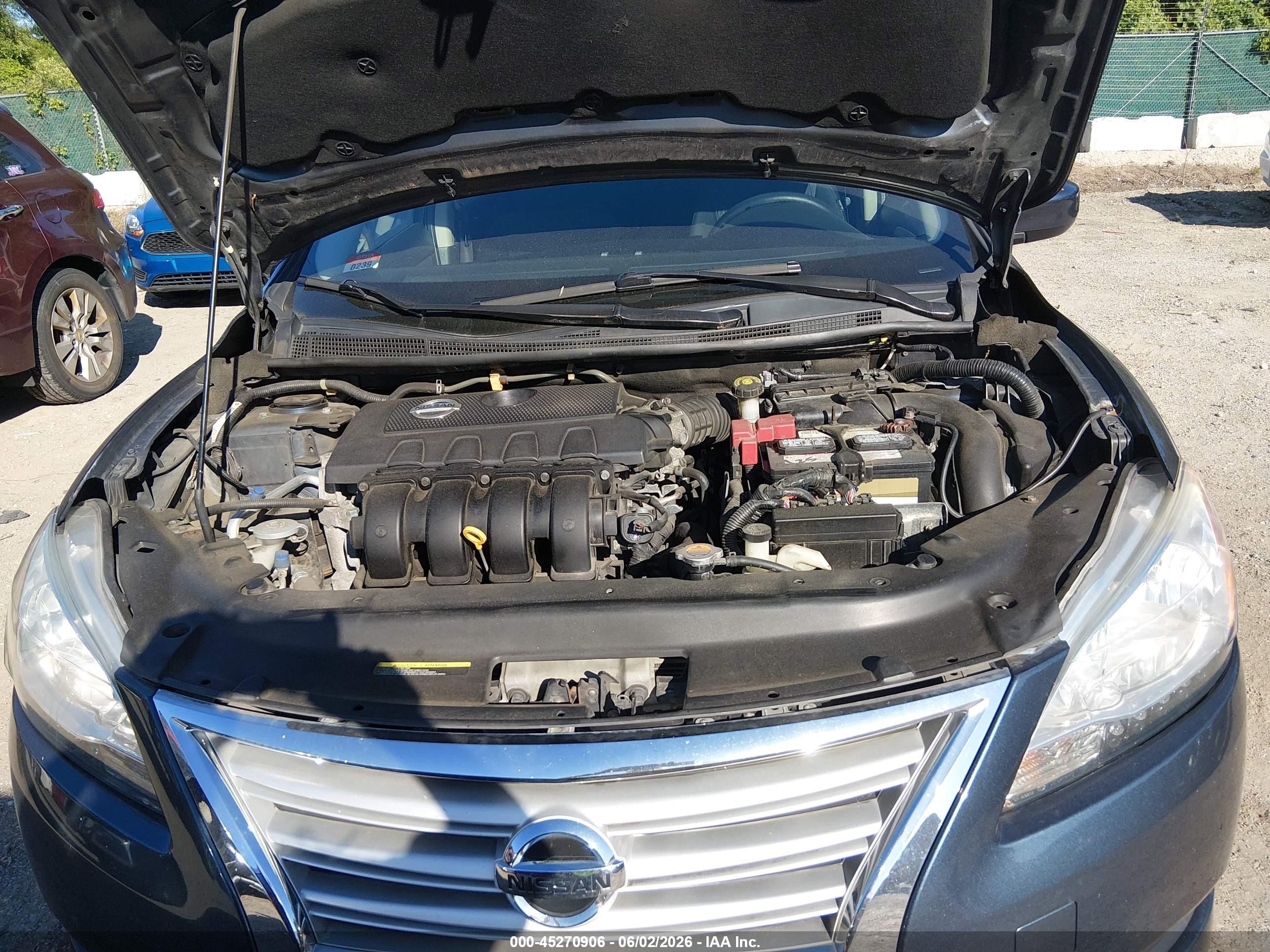 2014 Nissan Sentra Sv Blue vin: 3N1AB7AP4EY317413