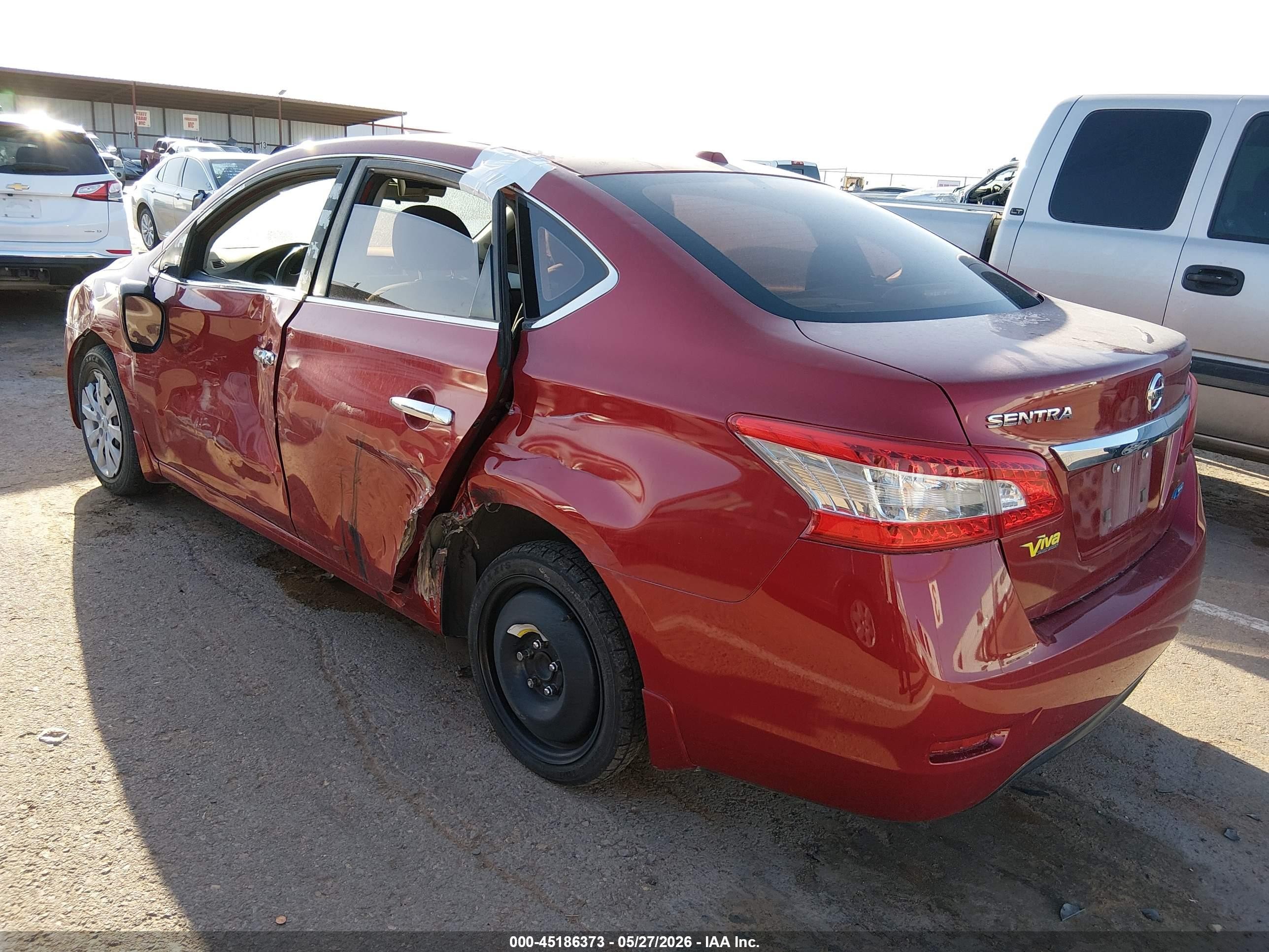 2014 Nissan Sentra Sv Red vin: 3N1AB7AP4EY328508