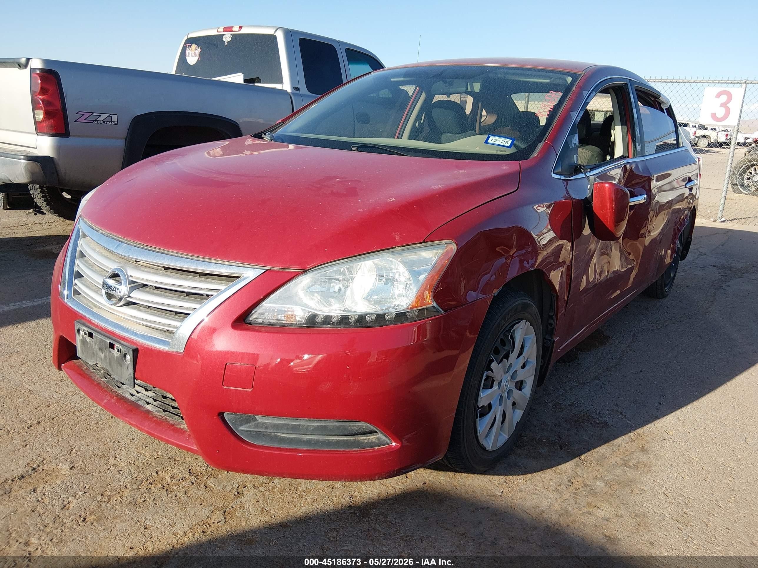 2014 Nissan Sentra Sv Red vin: 3N1AB7AP4EY328508