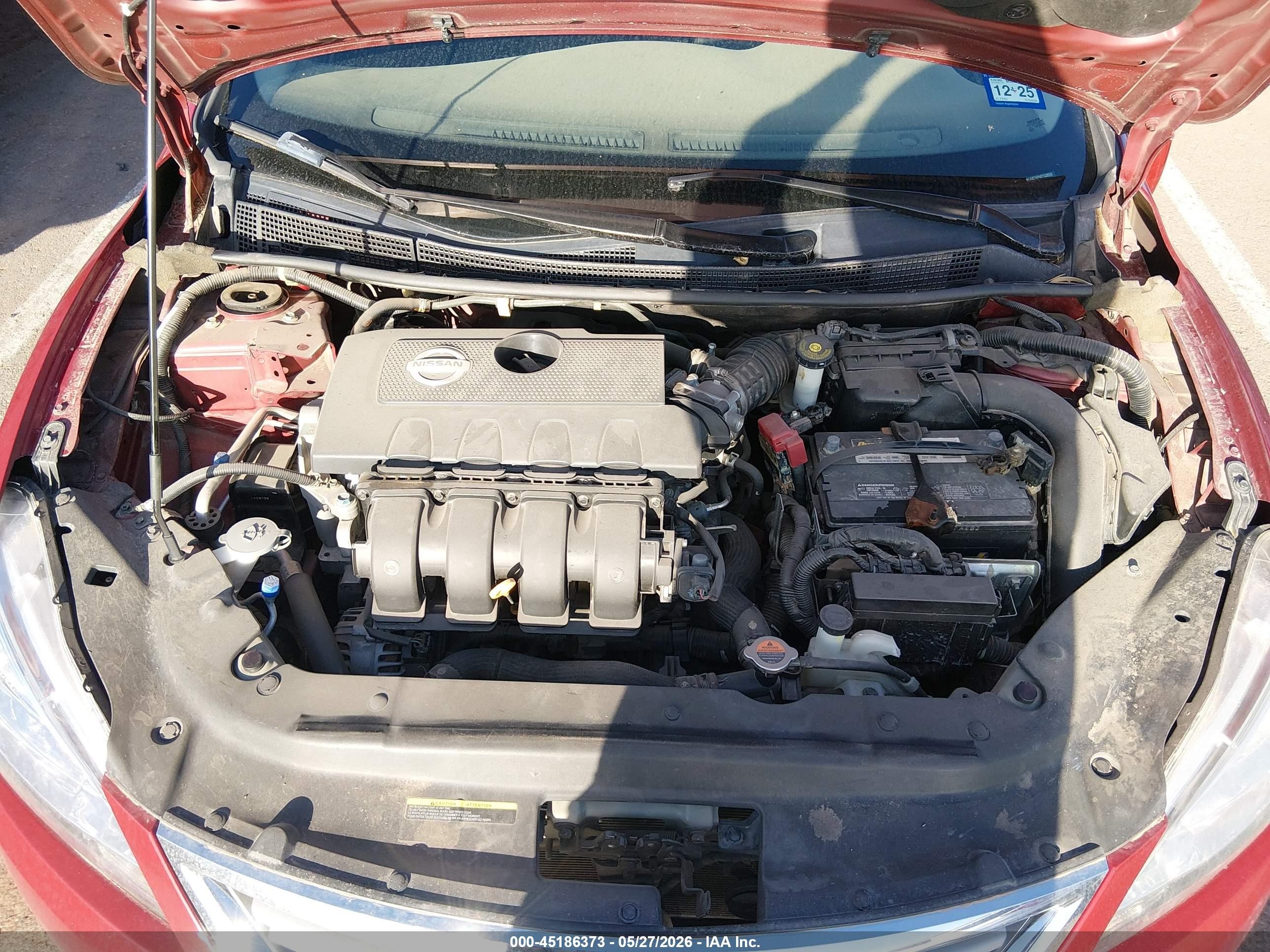 2014 Nissan Sentra Sv Red vin: 3N1AB7AP4EY328508