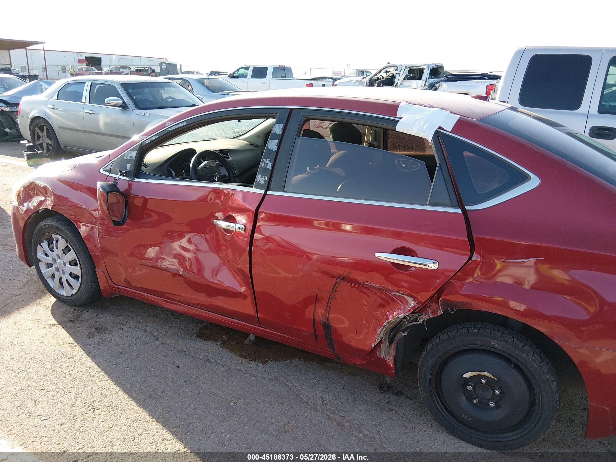2014 Nissan Sentra Sv Red vin: 3N1AB7AP4EY328508