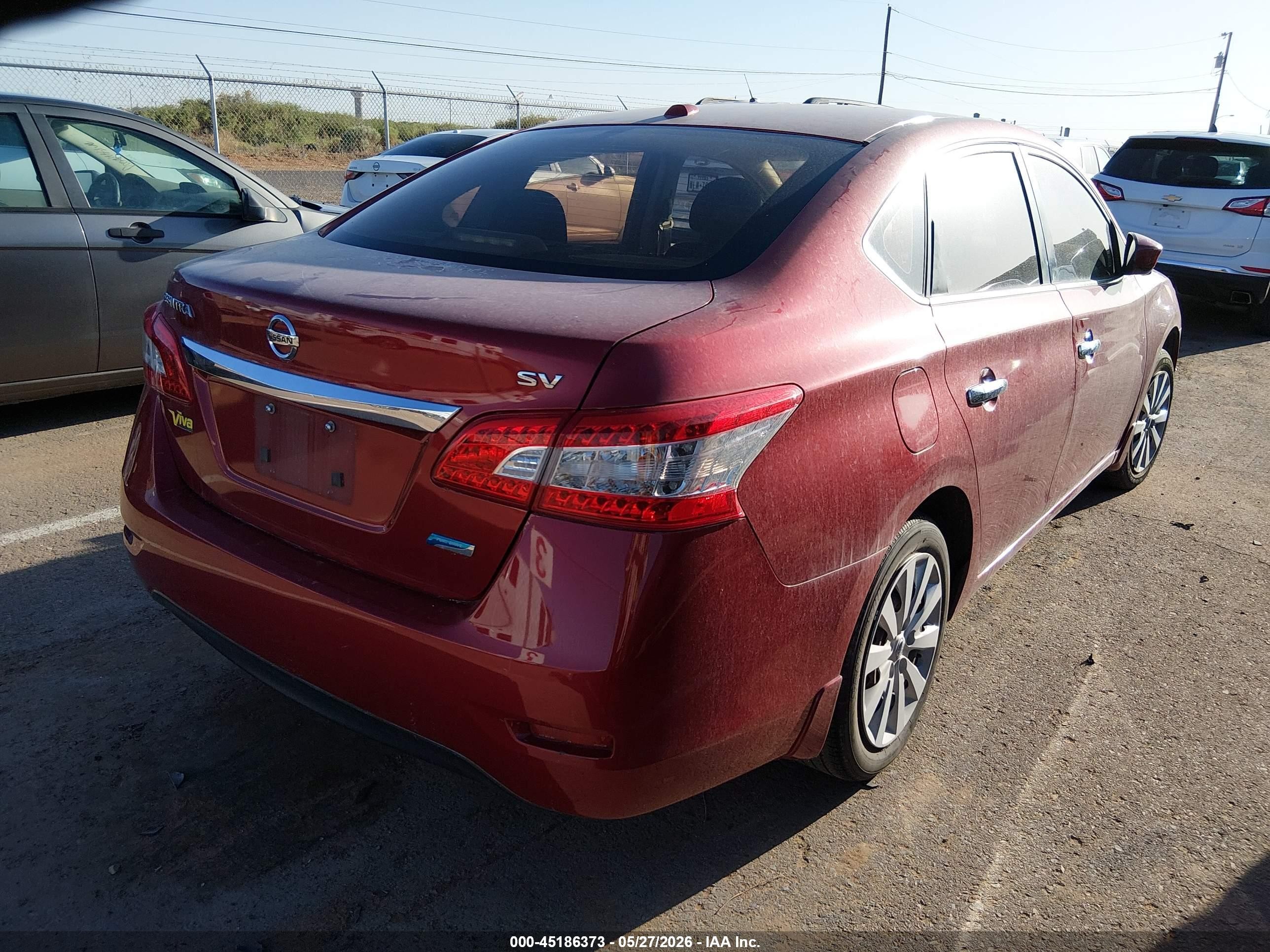 2014 Nissan Sentra Sv Red vin: 3N1AB7AP4EY328508