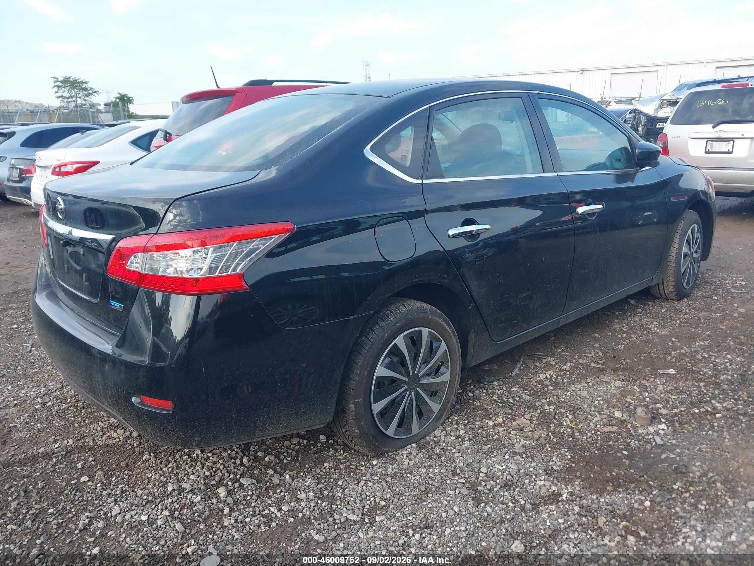 2014 Nissan Sentra S Black vin: 3N1AB7AP4EY341467