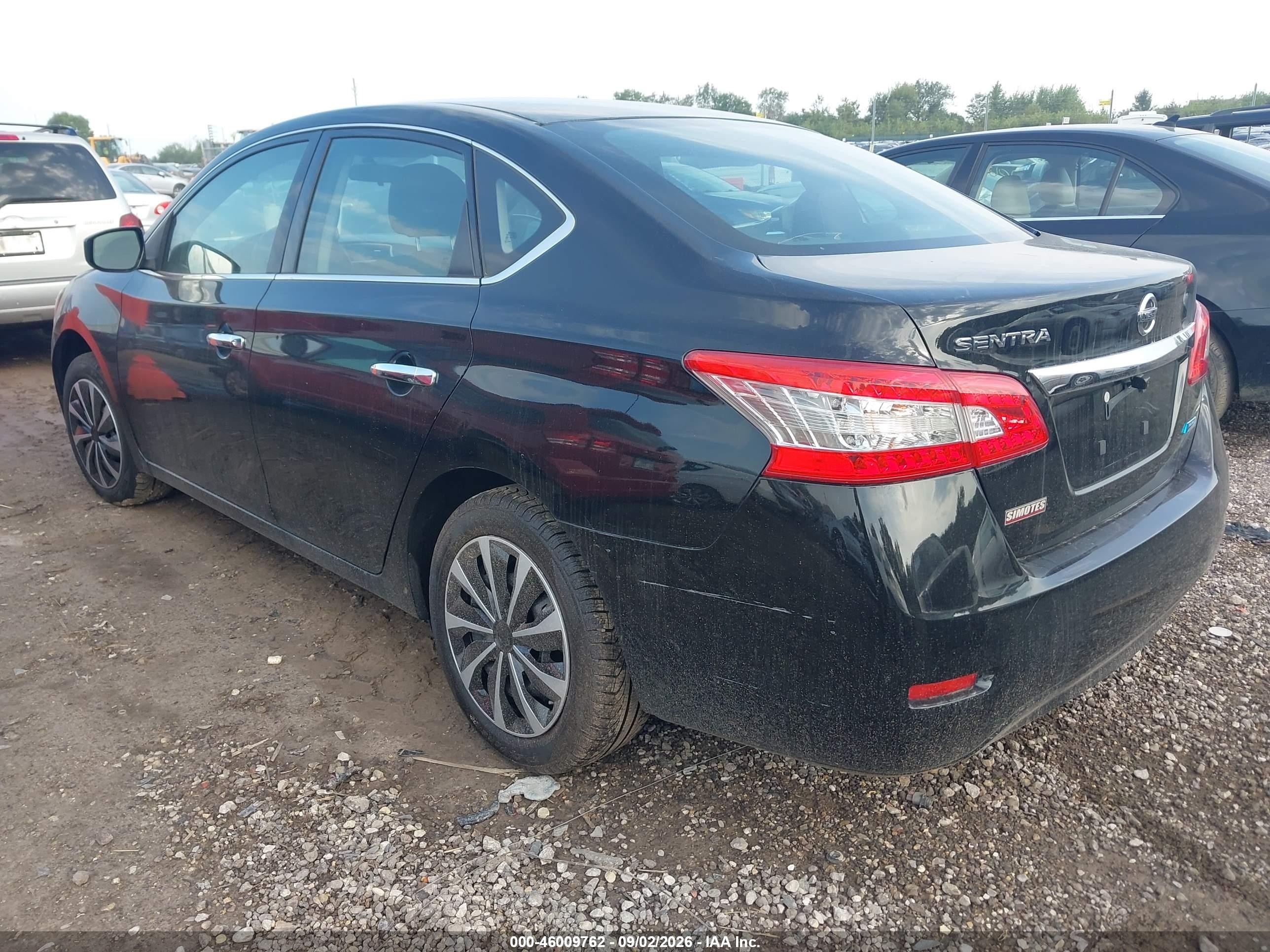 2014 Nissan Sentra S Black vin: 3N1AB7AP4EY341467