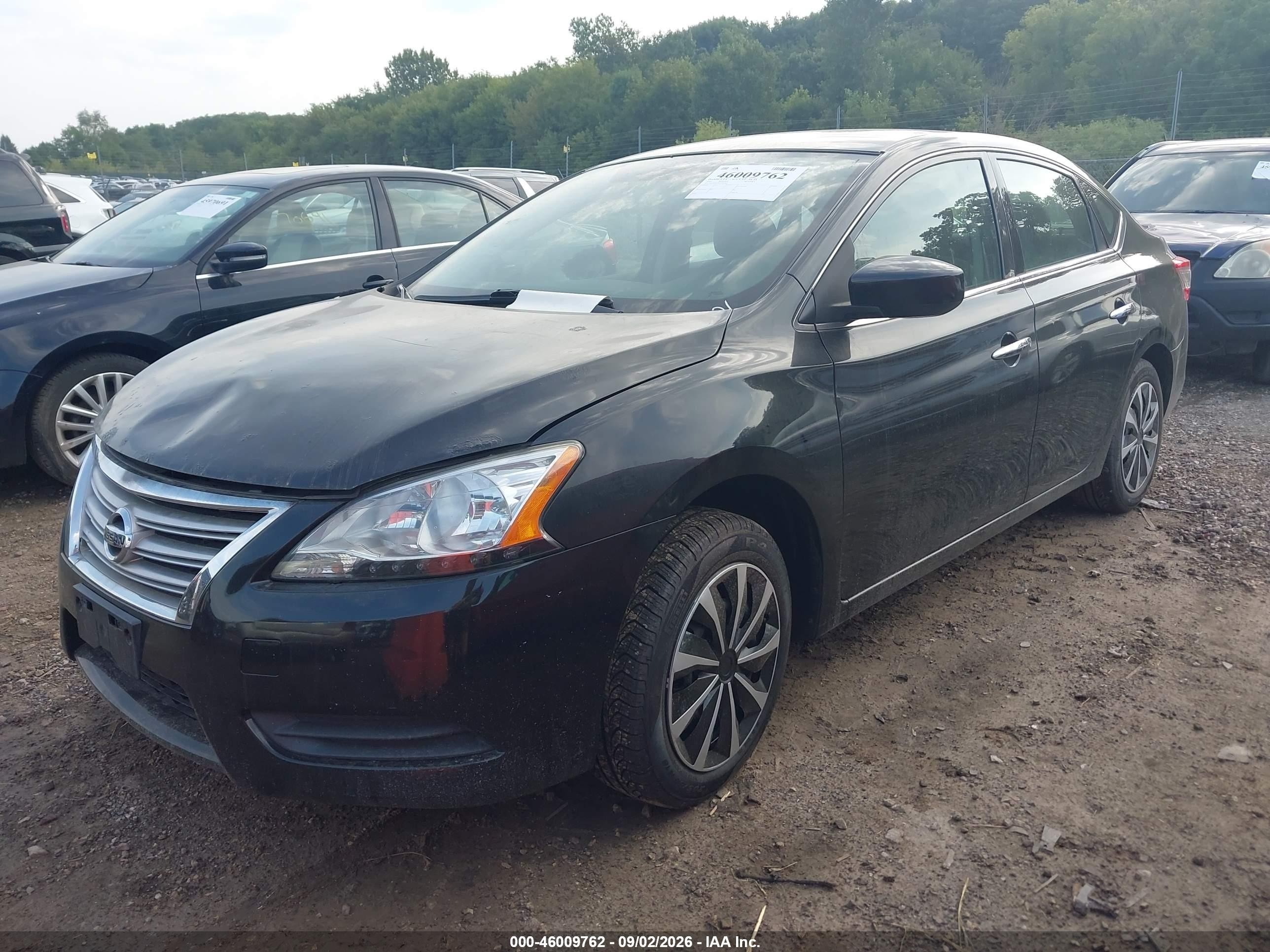 2014 Nissan Sentra S Black vin: 3N1AB7AP4EY341467