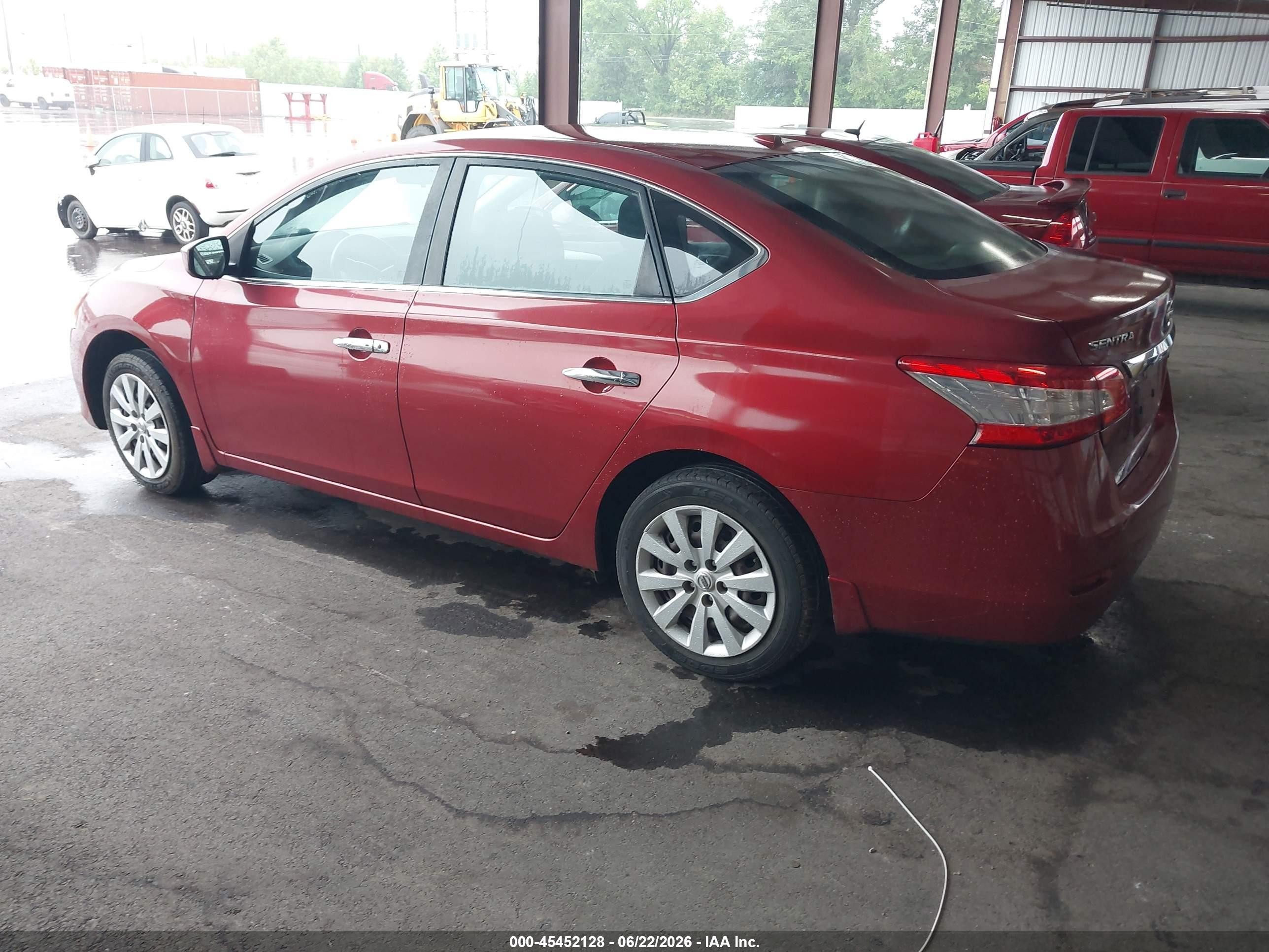 2015 Nissan Sentra Fe+ S/s/sl/sr/sv Burgundy vin: 3N1AB7AP4FL650127