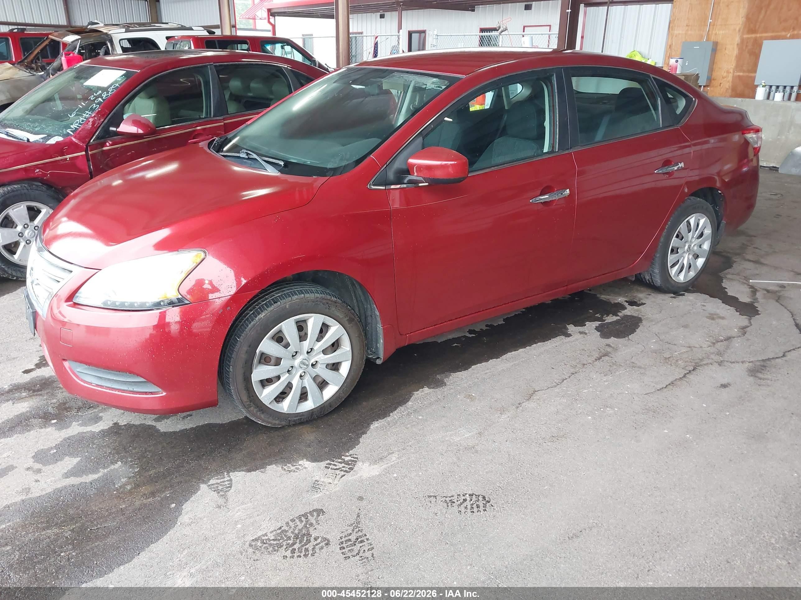 2015 Nissan Sentra Fe+ S/s/sl/sr/sv Burgundy vin: 3N1AB7AP4FL650127