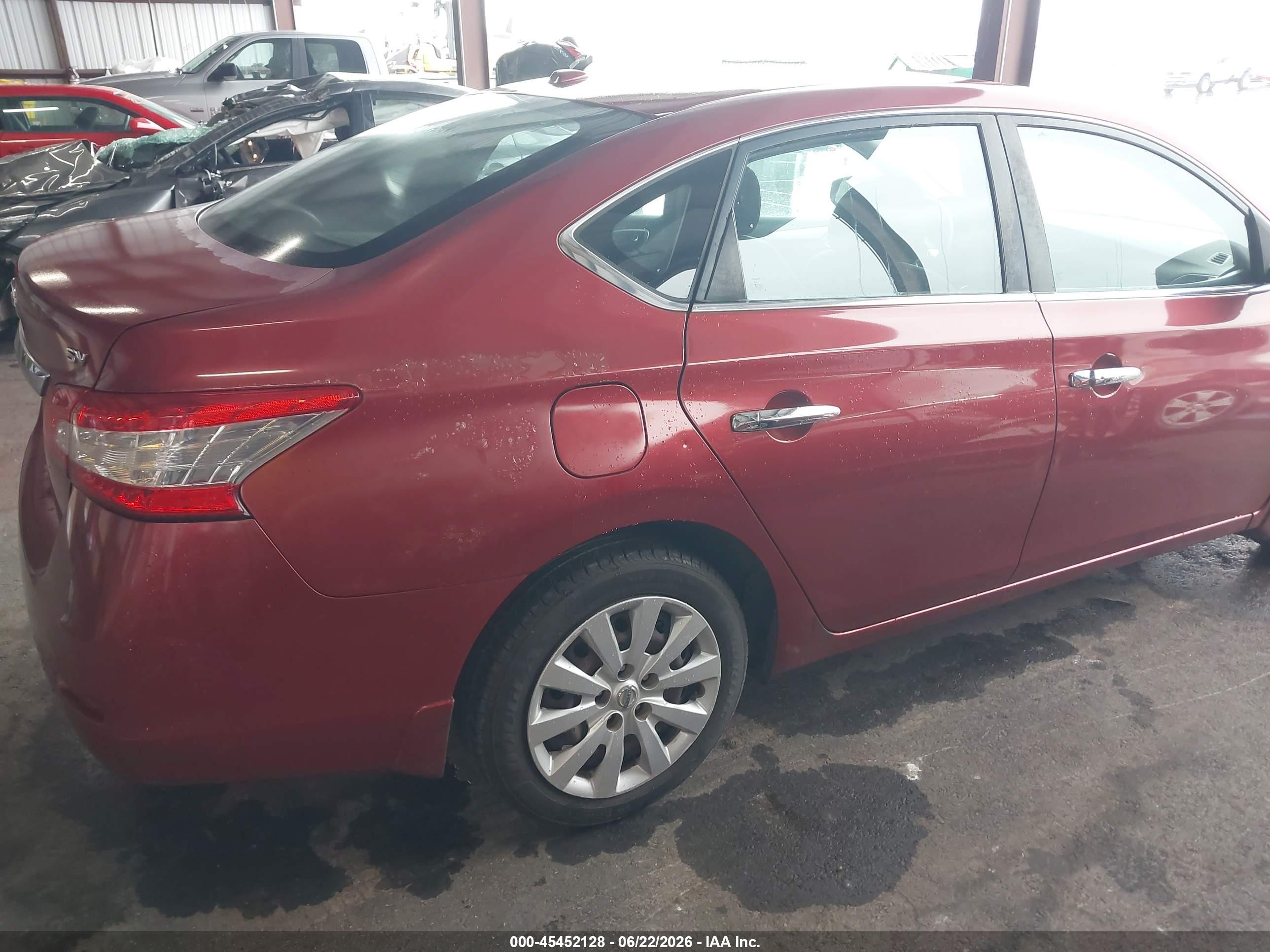 2015 Nissan Sentra Fe+ S/s/sl/sr/sv Burgundy vin: 3N1AB7AP4FL650127