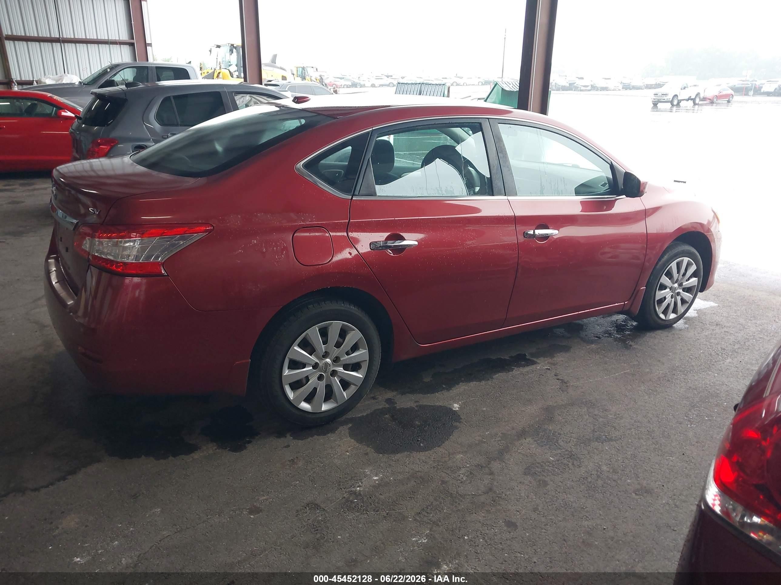 2015 Nissan Sentra Fe+ S/s/sl/sr/sv Burgundy vin: 3N1AB7AP4FL650127