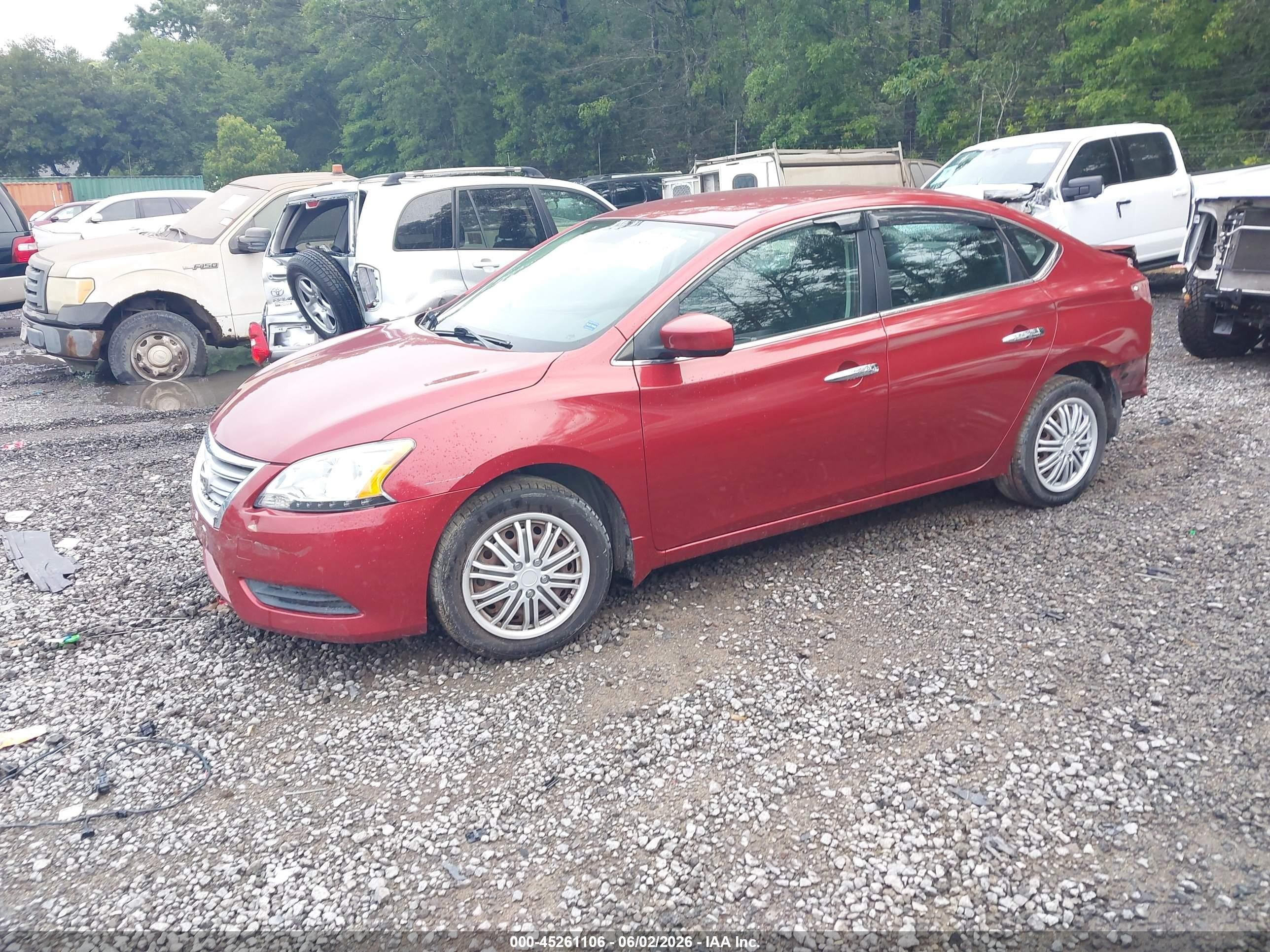 2015 Nissan Sentra Sv Red vin: 3N1AB7AP4FL658602