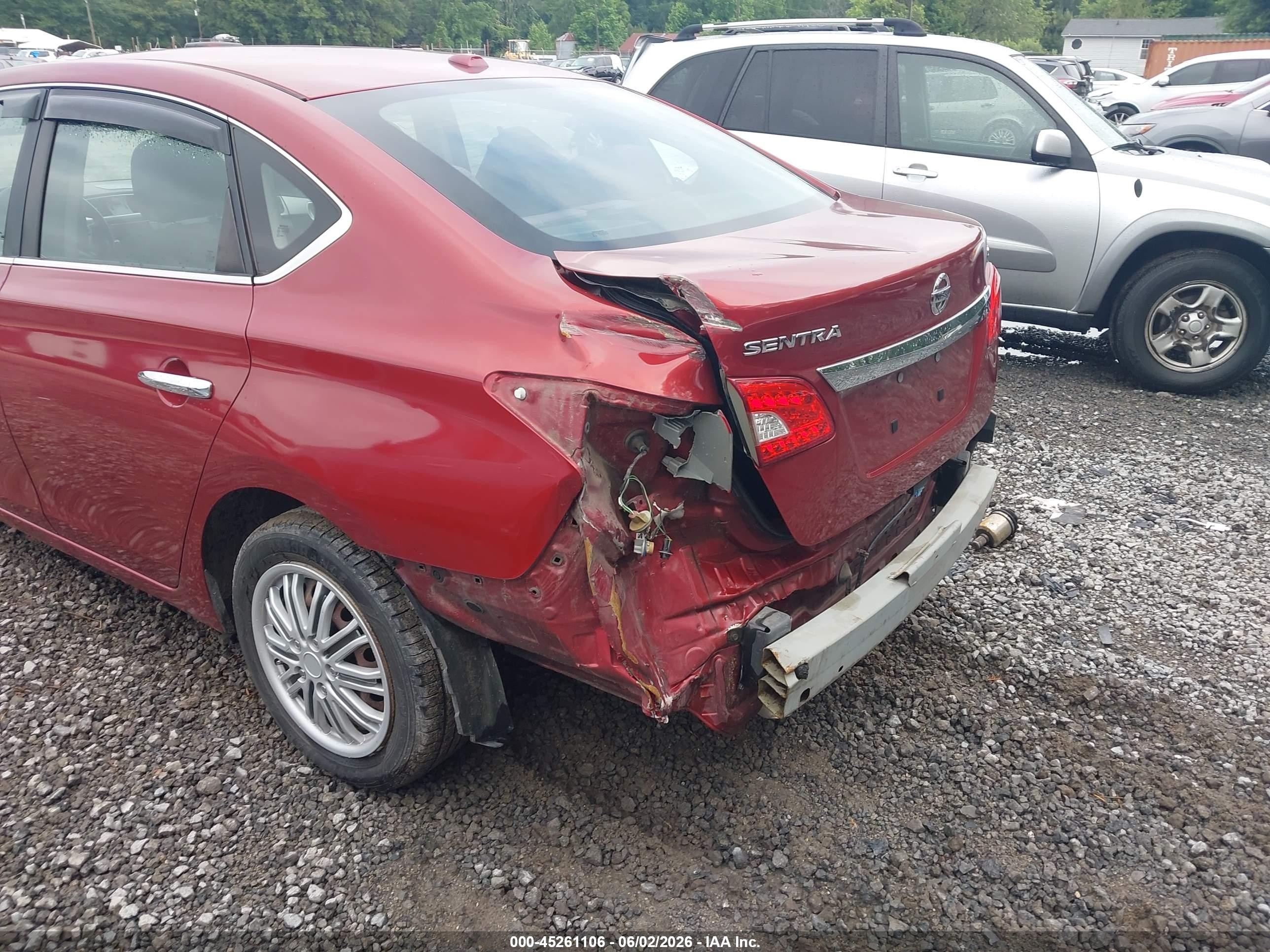 2015 Nissan Sentra Sv Red vin: 3N1AB7AP4FL658602