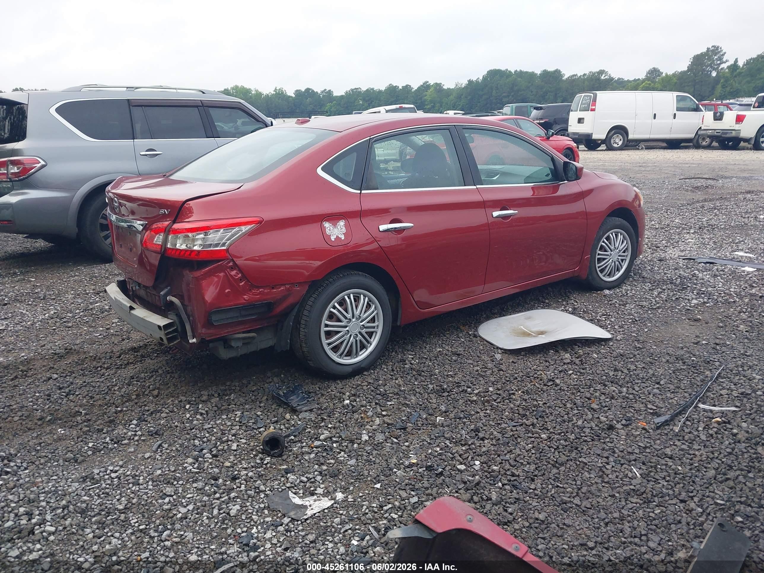 2015 Nissan Sentra Sv Red vin: 3N1AB7AP4FL658602