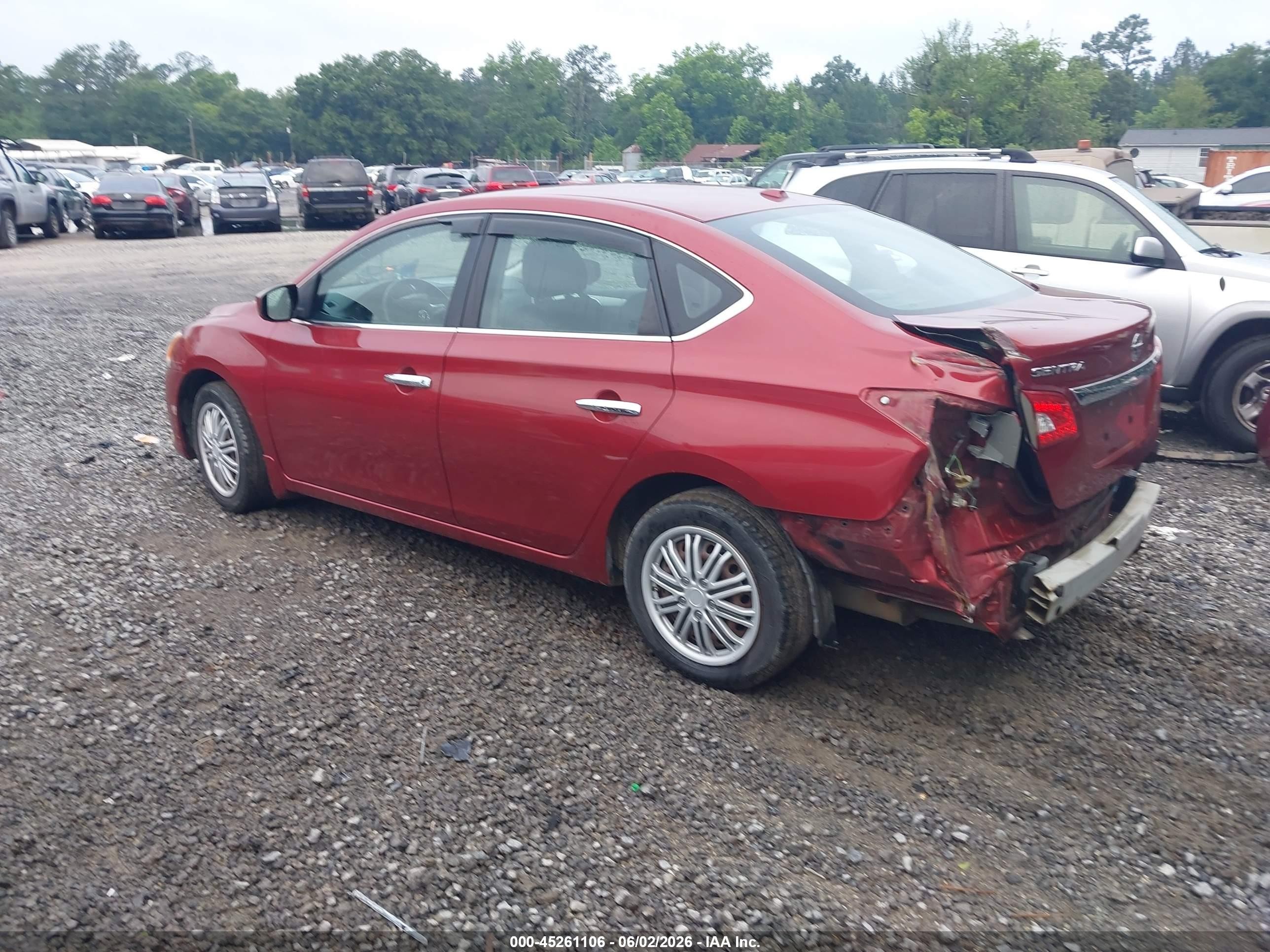2015 Nissan Sentra Sv Red vin: 3N1AB7AP4FL658602