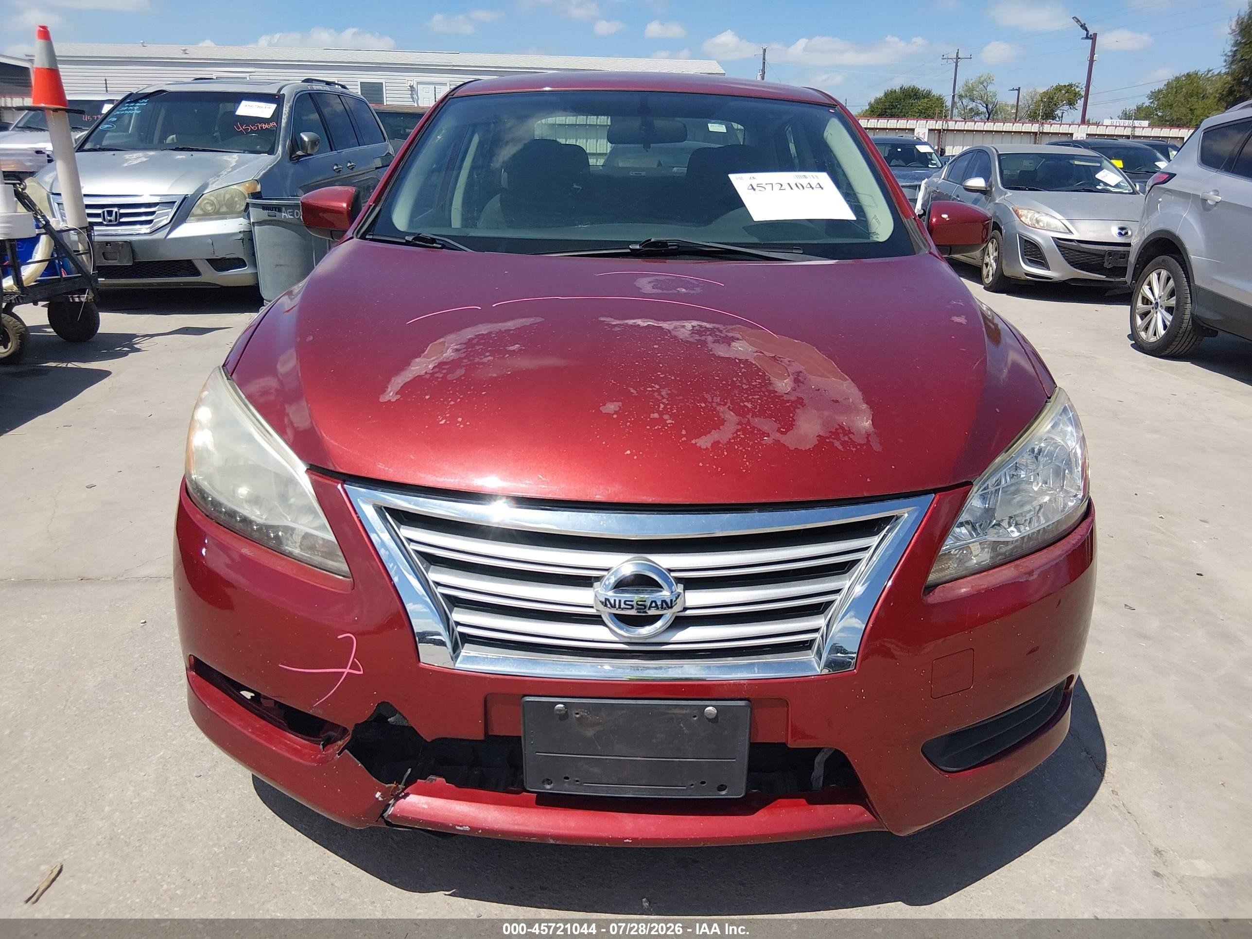 2015 Nissan Sentra Sv Red vin: 3N1AB7AP4FL659684