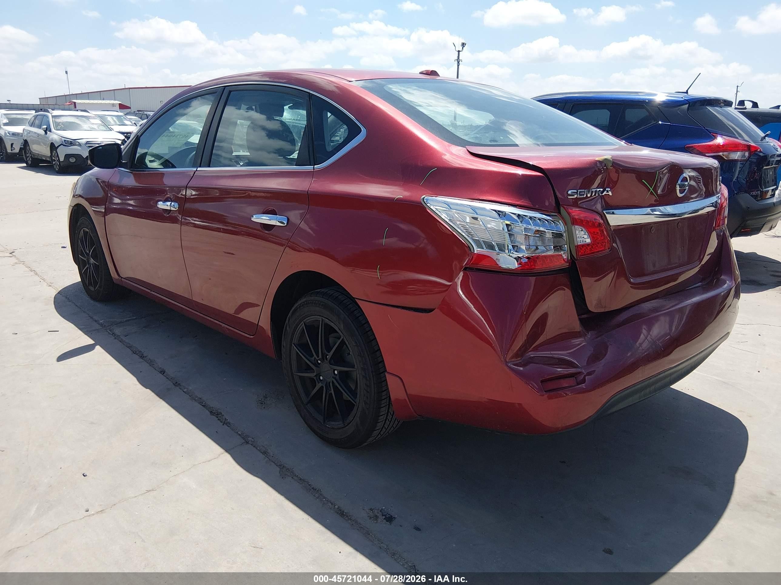 2015 Nissan Sentra Sv Red vin: 3N1AB7AP4FL659684