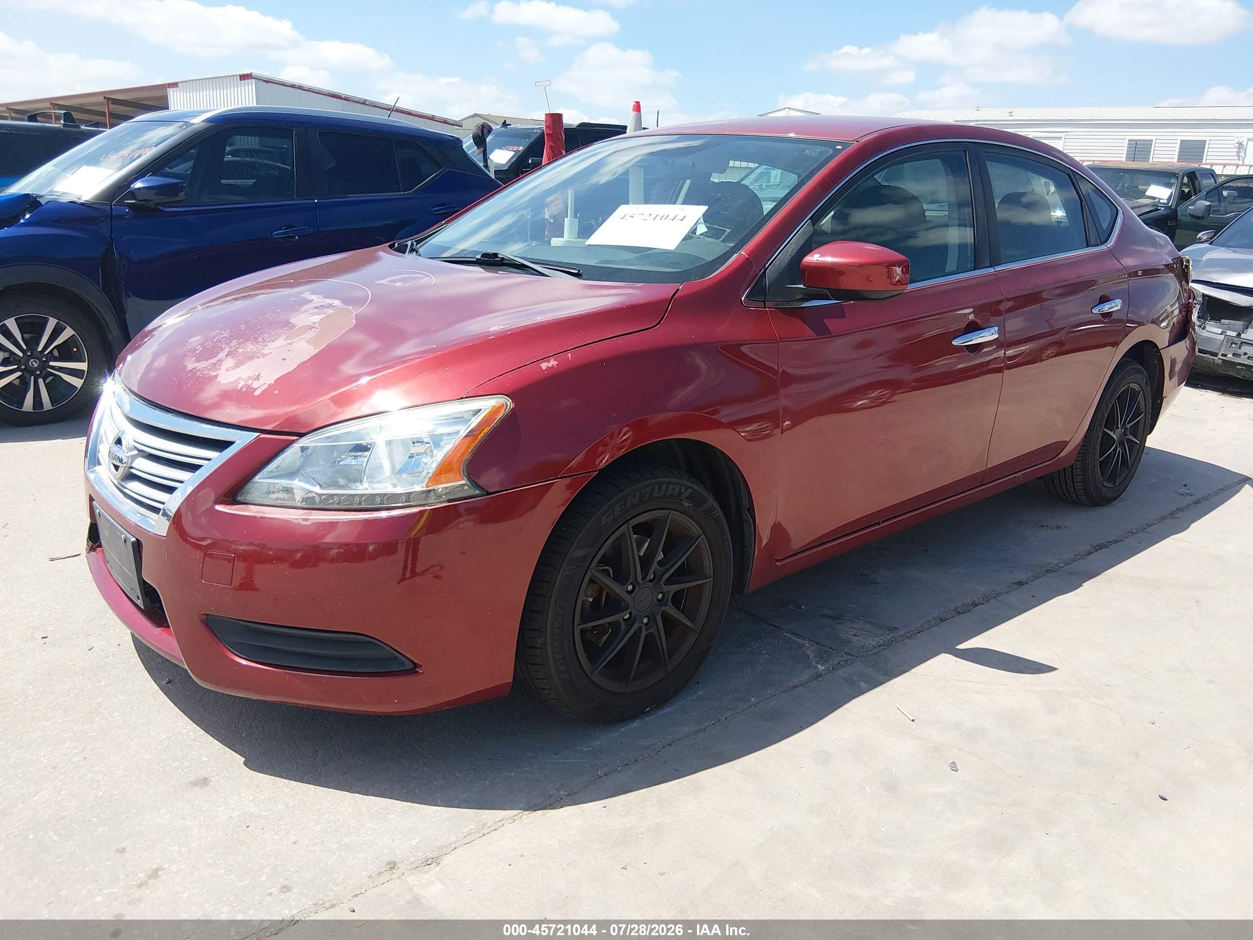2015 Nissan Sentra Sv Red vin: 3N1AB7AP4FL659684
