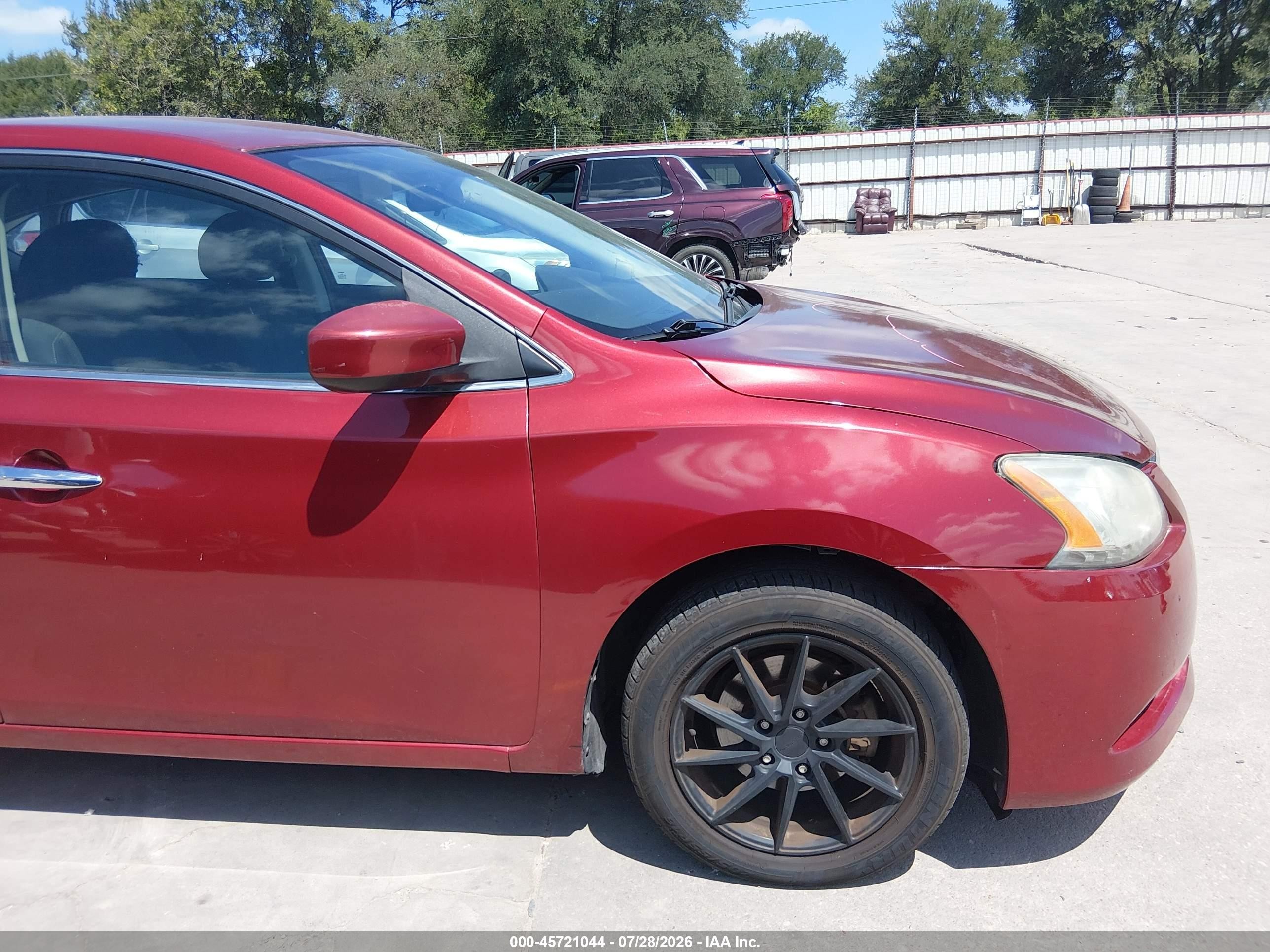 2015 Nissan Sentra Sv Red vin: 3N1AB7AP4FL659684