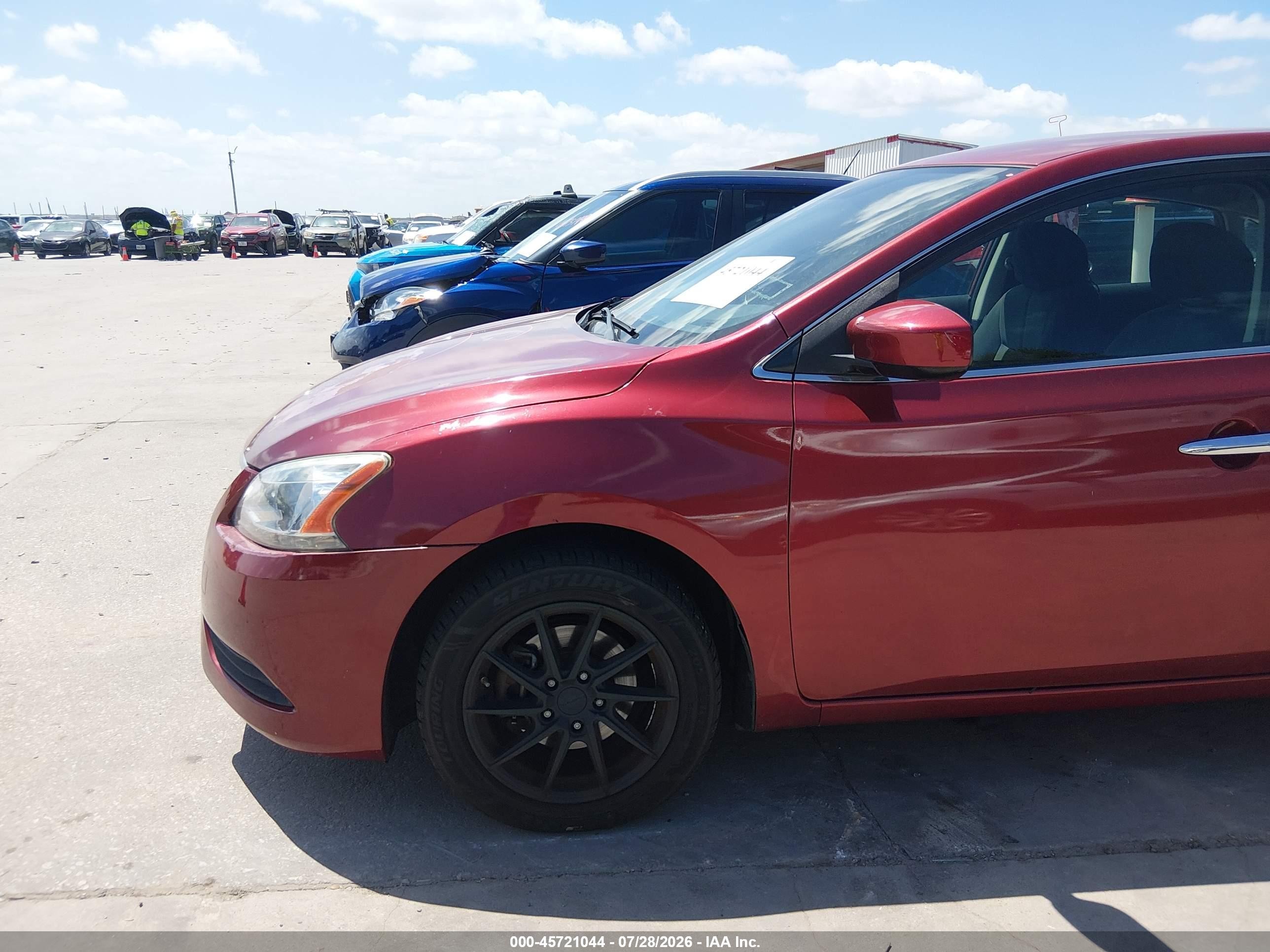 2015 Nissan Sentra Sv Red vin: 3N1AB7AP4FL659684