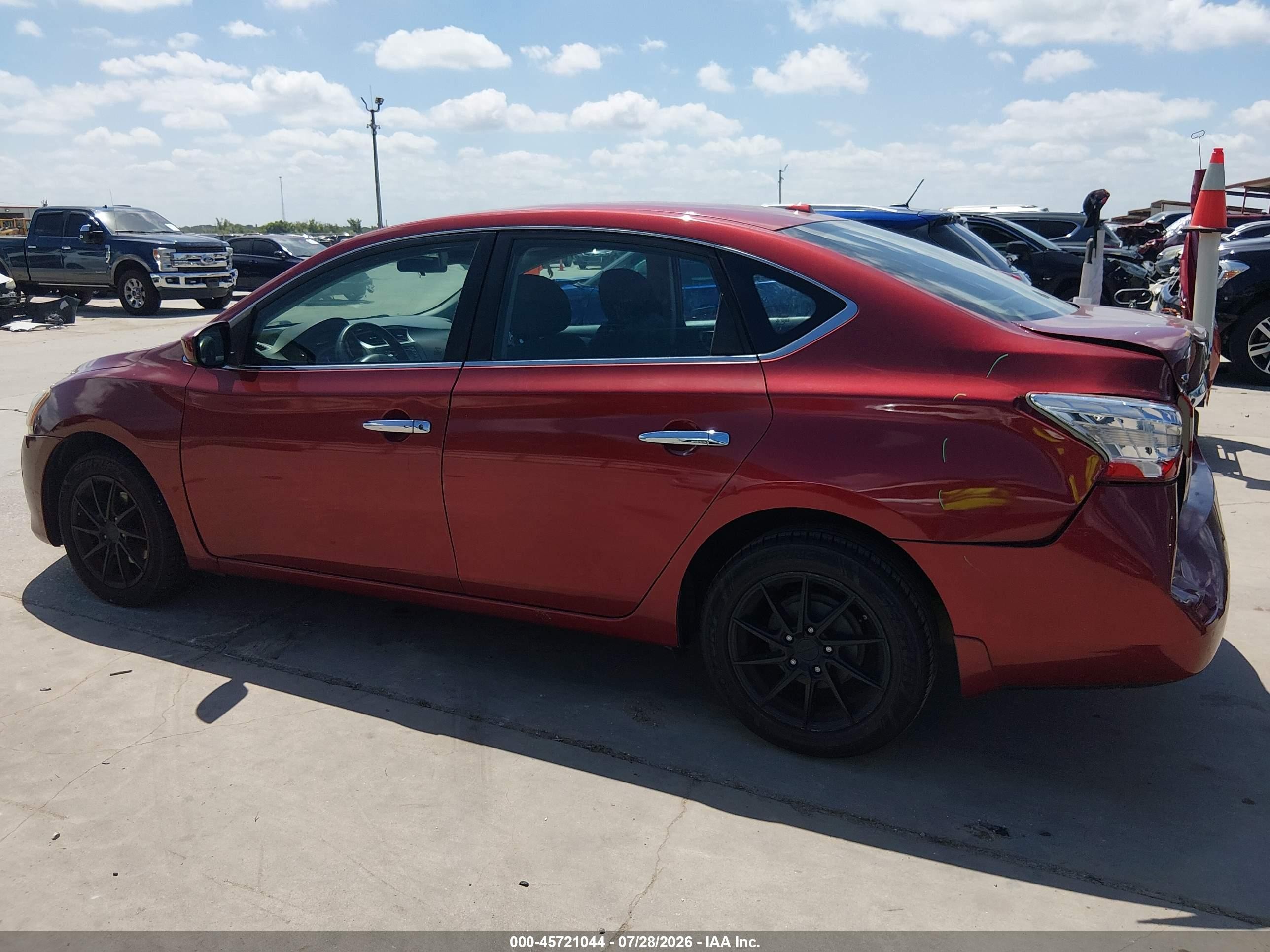 2015 Nissan Sentra Sv Red vin: 3N1AB7AP4FL659684