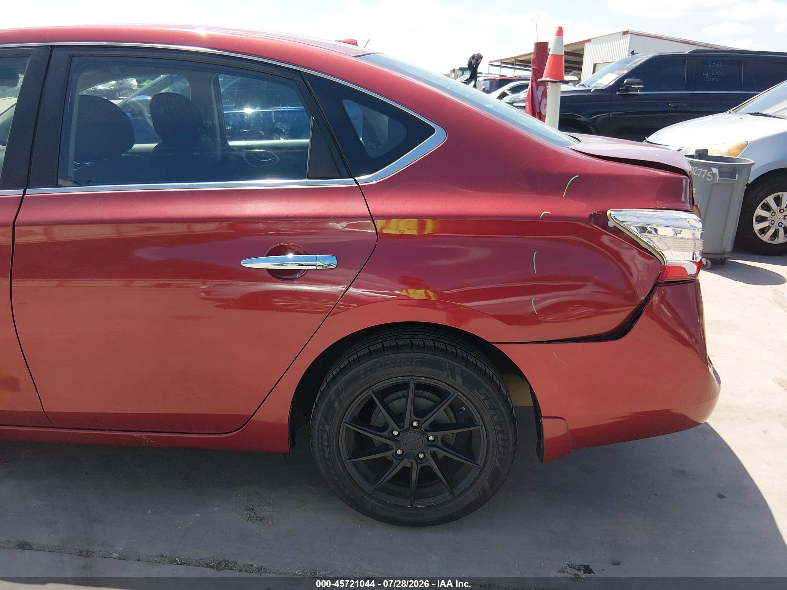 2015 Nissan Sentra Sv Red vin: 3N1AB7AP4FL659684
